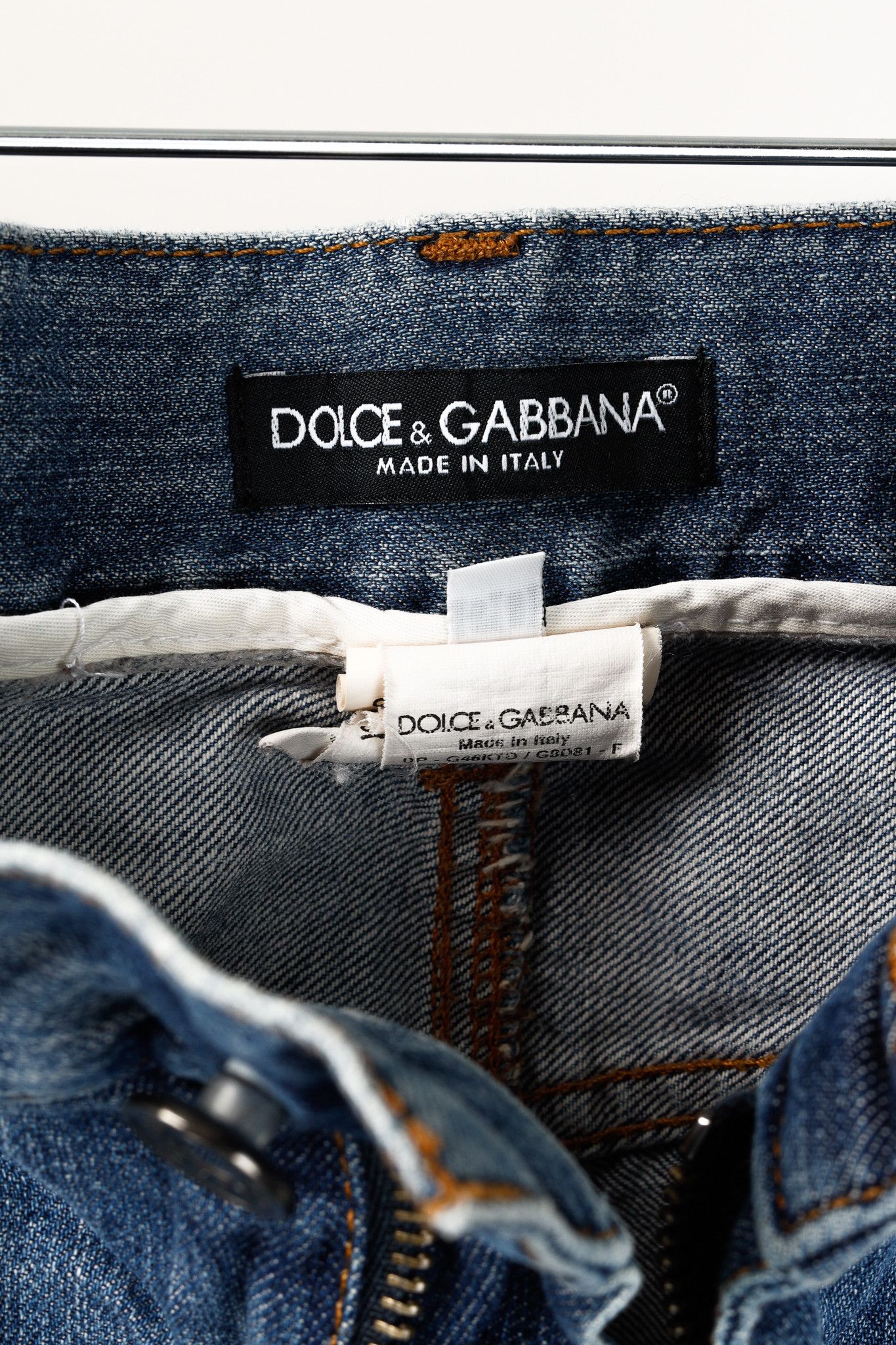 Dolce & Gabbana Dolce & Gabbana Medium-Wash Distressed Straight-Leg Jeans Size US 34 / EU 50 - 4 Thumbnail