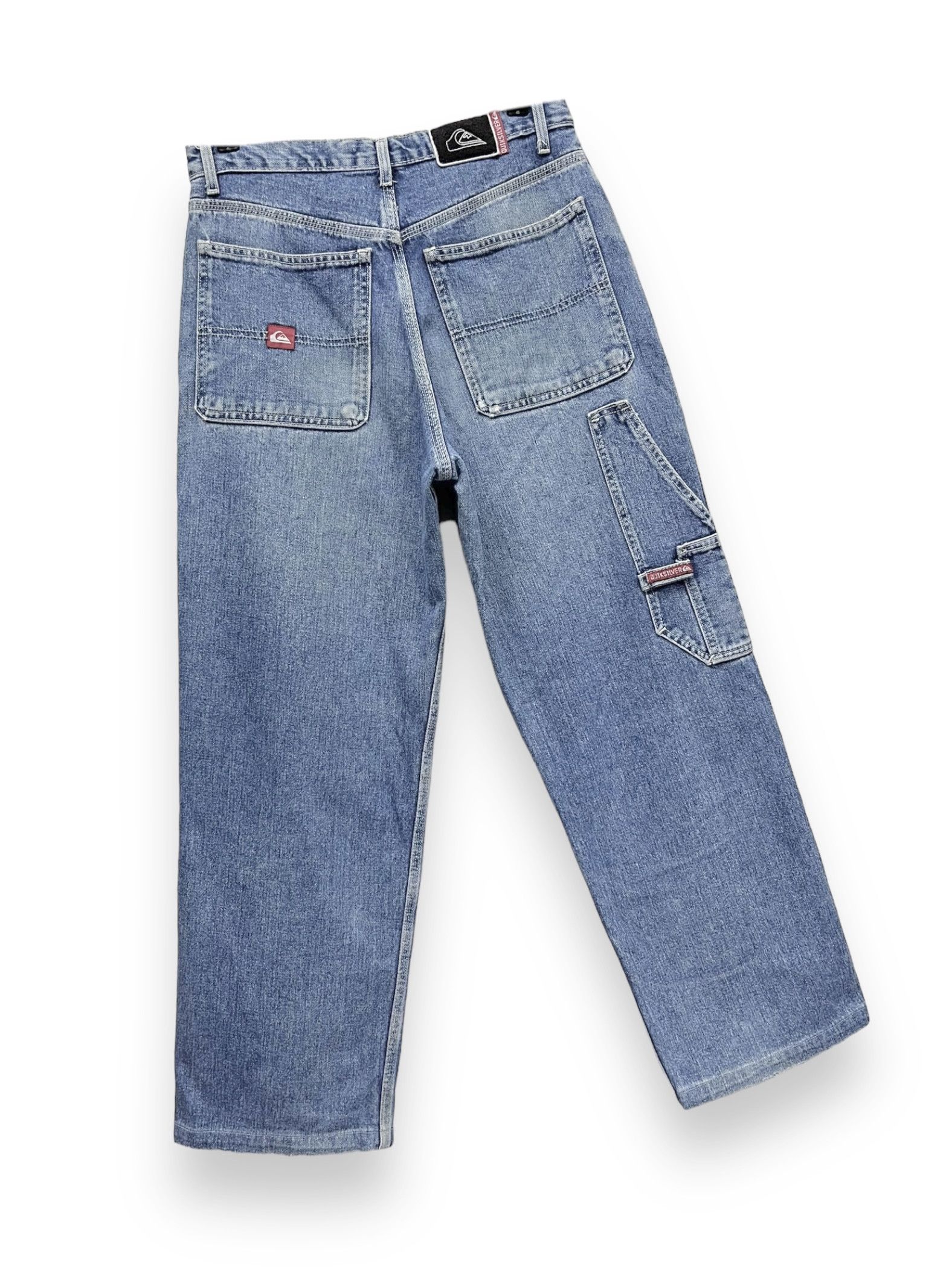 Quiksilver × Vintage 🌊Vintage 90’s QUIKSILVER Carpenter Relaxed Fit Baggy Denim Size US 30 / EU 46 - 7 Thumbnail