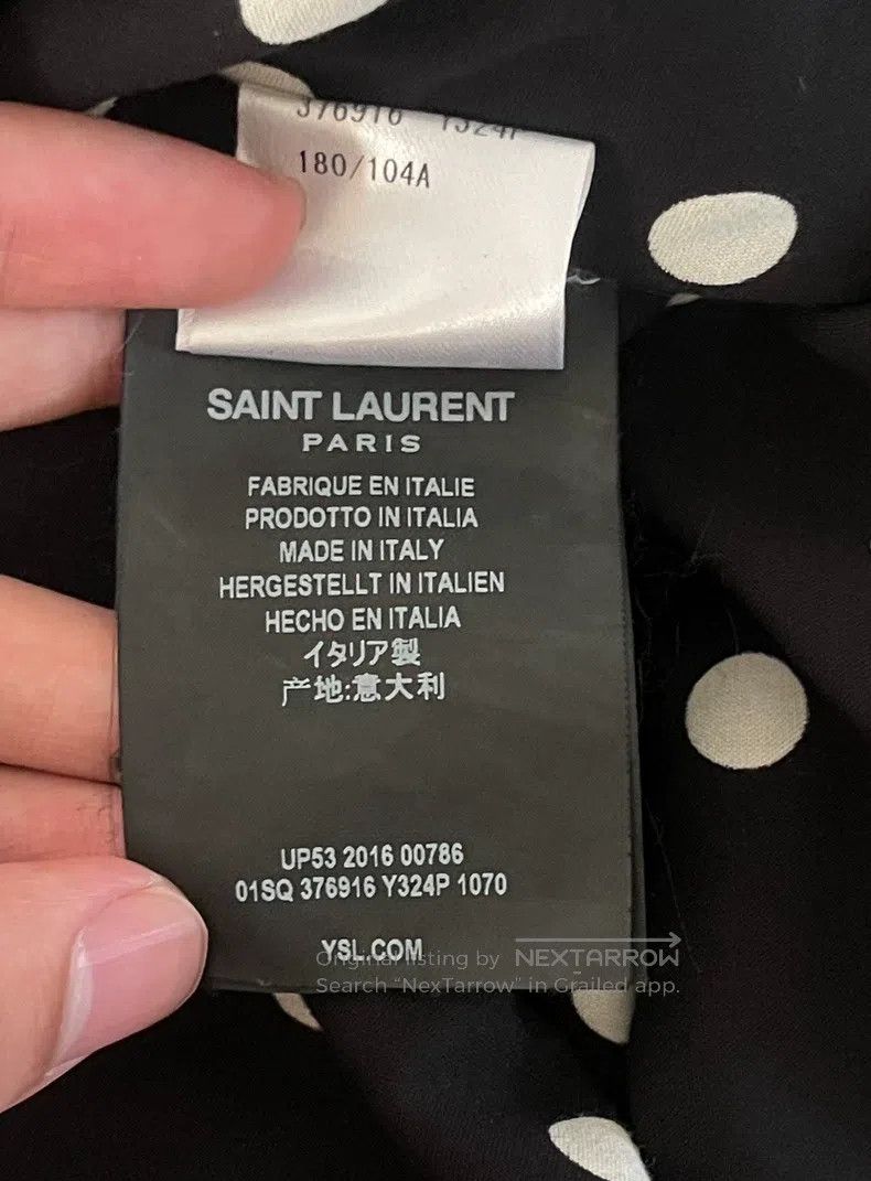 Saint Laurent Paris Saint Laurent Paris Polka Dot Shirt Size US XXS / EU 40 - 6 Thumbnail
