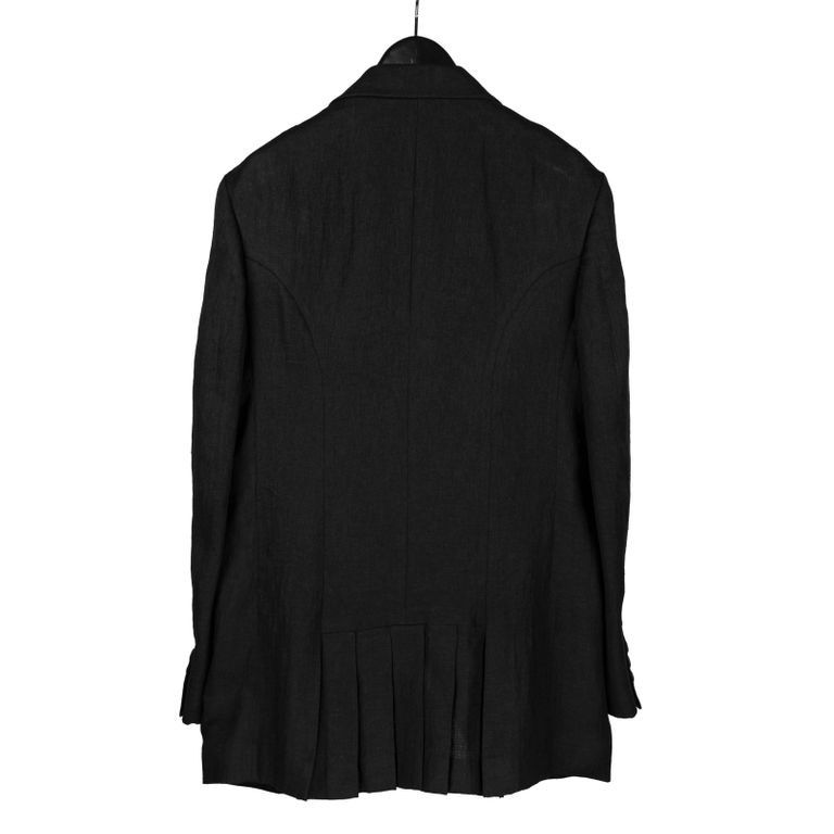 Yohji Yamamoto Yohji Yamamoto Pour Homme - Front Corner Leather Pleats JKT Size US M / EU 48-50 / 2 - 2 Thumbnail