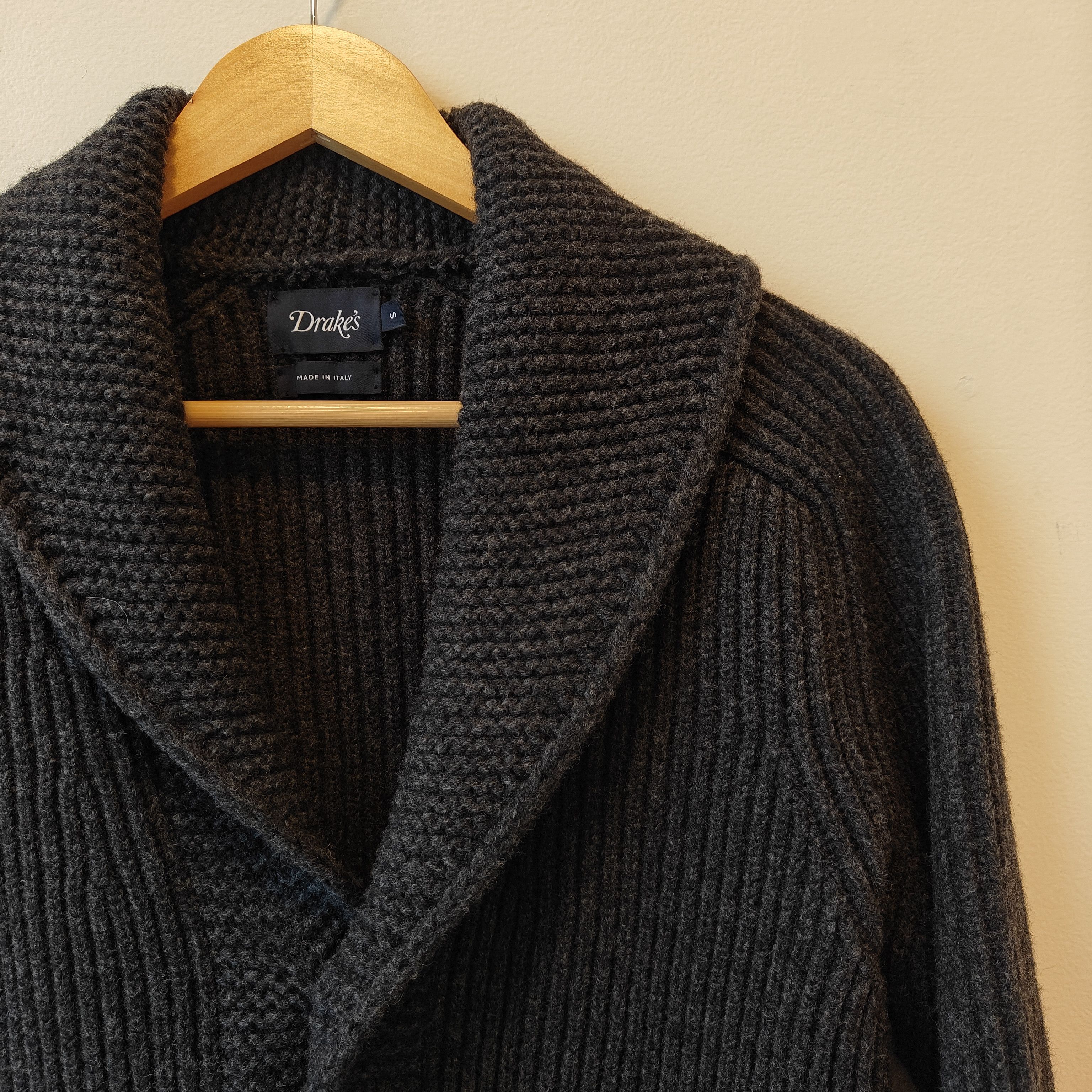 Drake's cardigan wool shawl collar LNWOT Size US S / EU 44-46 / 1 - 6 Thumbnail
