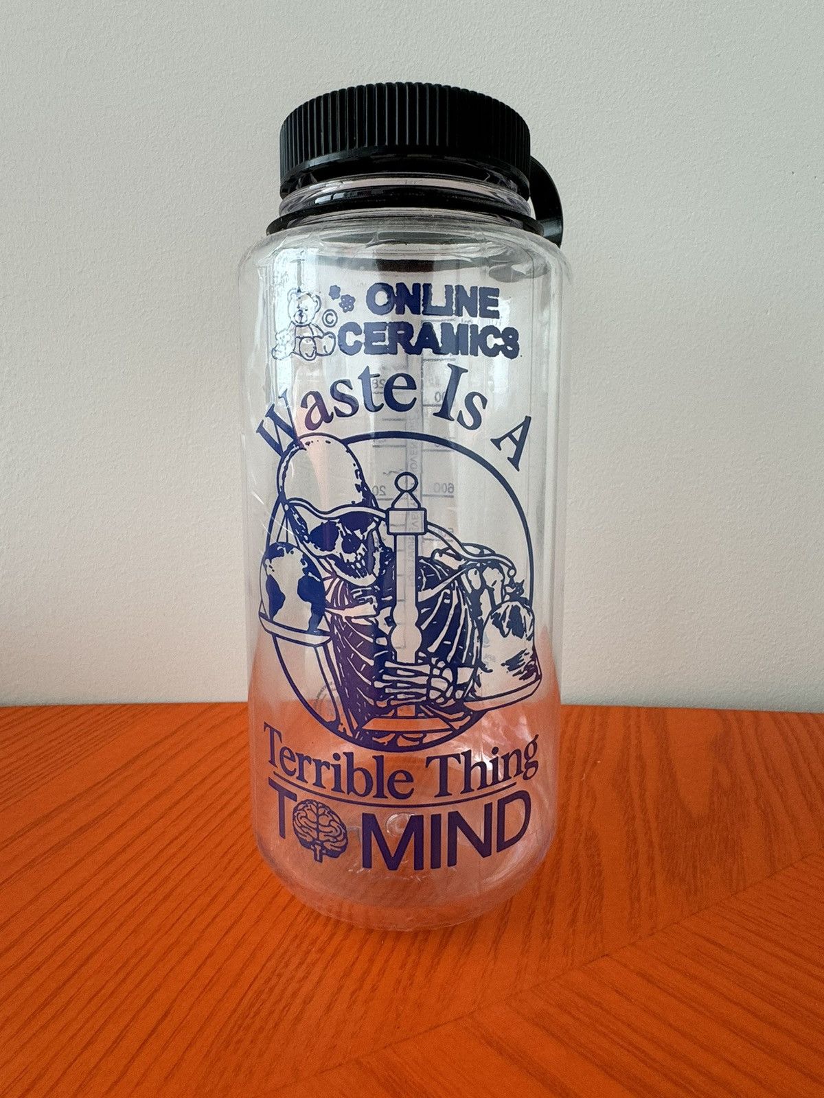 Online Ceramics Waste is a Terrible Thing to Mind Nalgene Water Bottle Size ONE SIZE - 1 Thumbnail