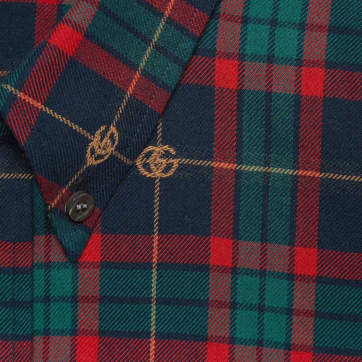 Gucci o1loc1c1225 770439 Double G Tartan Cotton Shirt Multicolor Size US M / EU 48-50 / 2 - 4 Thumbnail