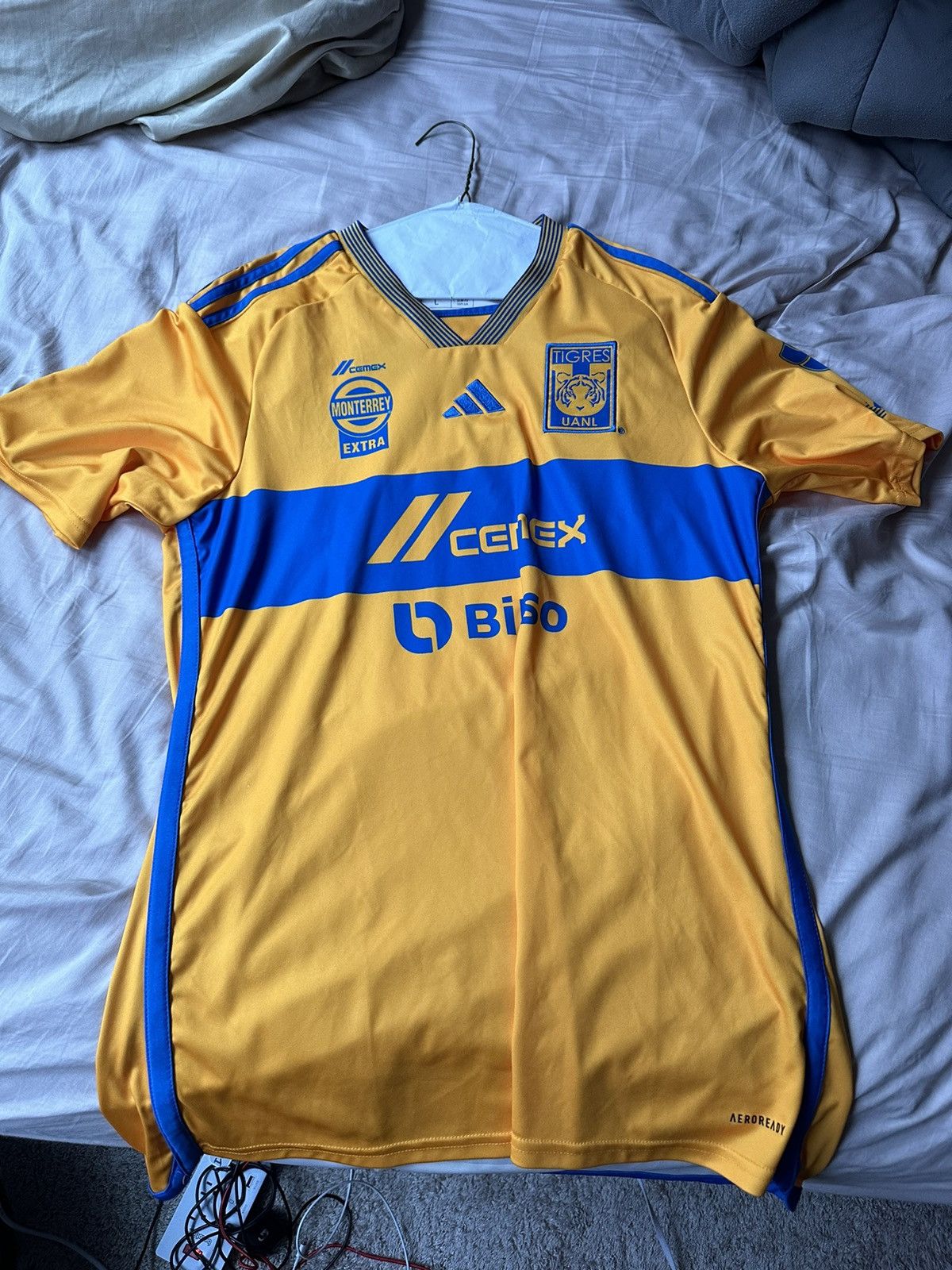 image of Adidas X Tigres Uanl Jersey in Yellow, Men's (Size XL)