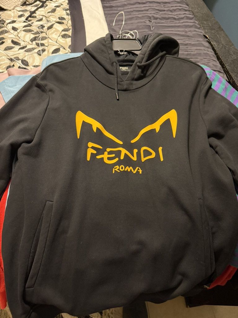 Fendi Black Monste Face Fendi Hoodie Size US M / EU 48-50 / 2 - 1 Thumbnail