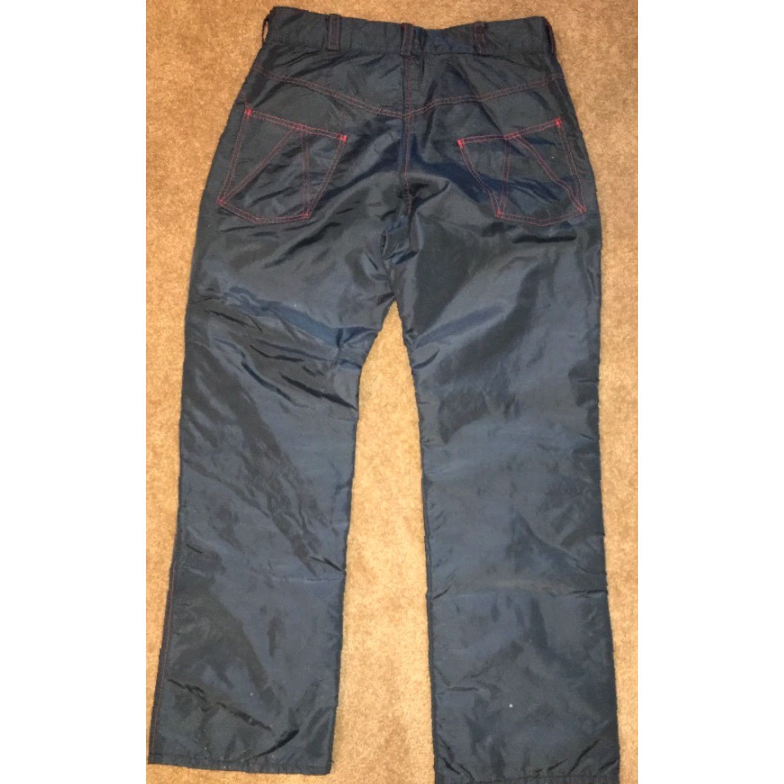 Vintage VINTAGE Woolrich Snow Pants Nylon Lined Navy Blue Mens M Casual Pants Winter Size US 31 - 4 Thumbnail