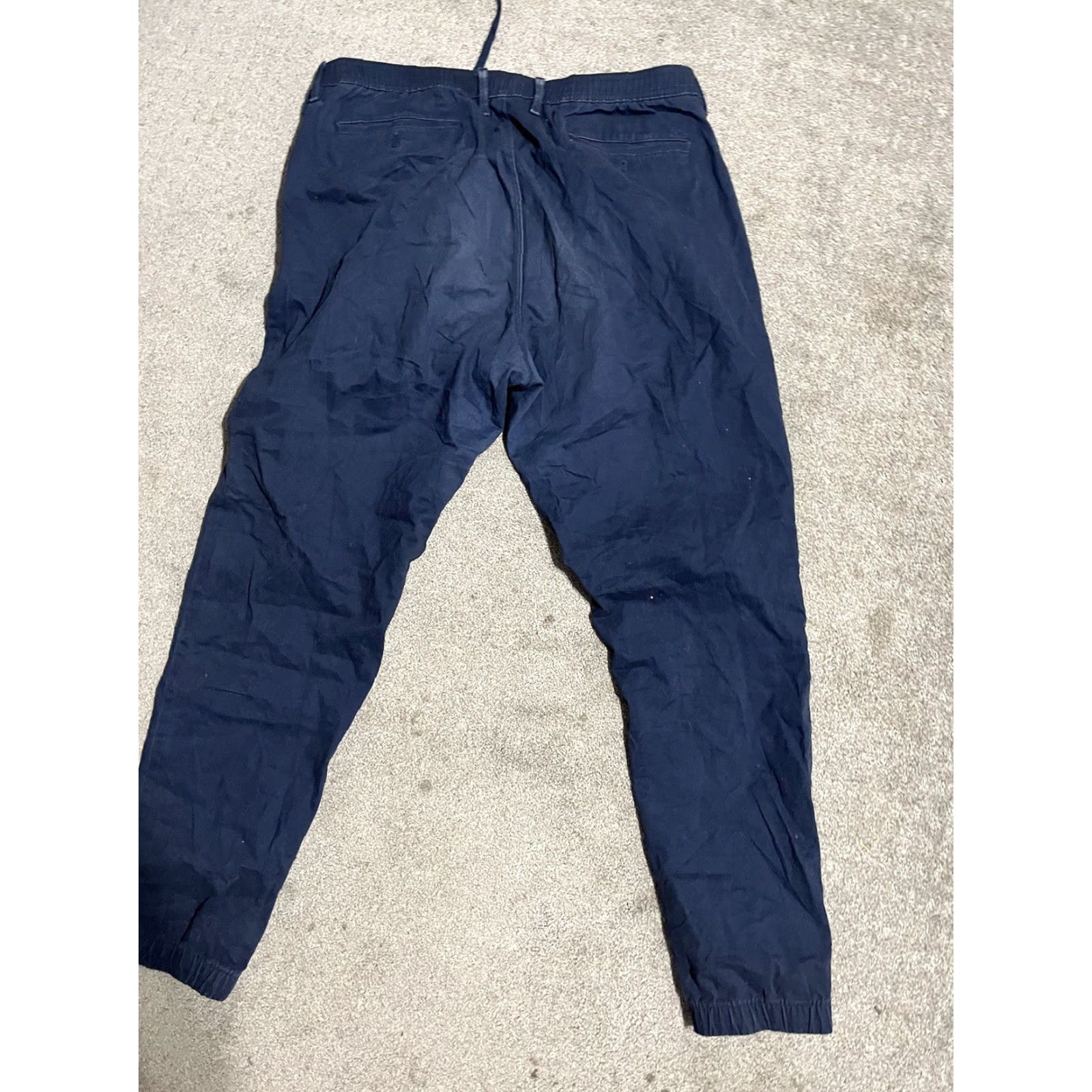 Michael Kors Michael Kors Mens Joggers XL Navy Blue Solid Check Pattern Size US 36 / EU 52 - 3 Thumbnail