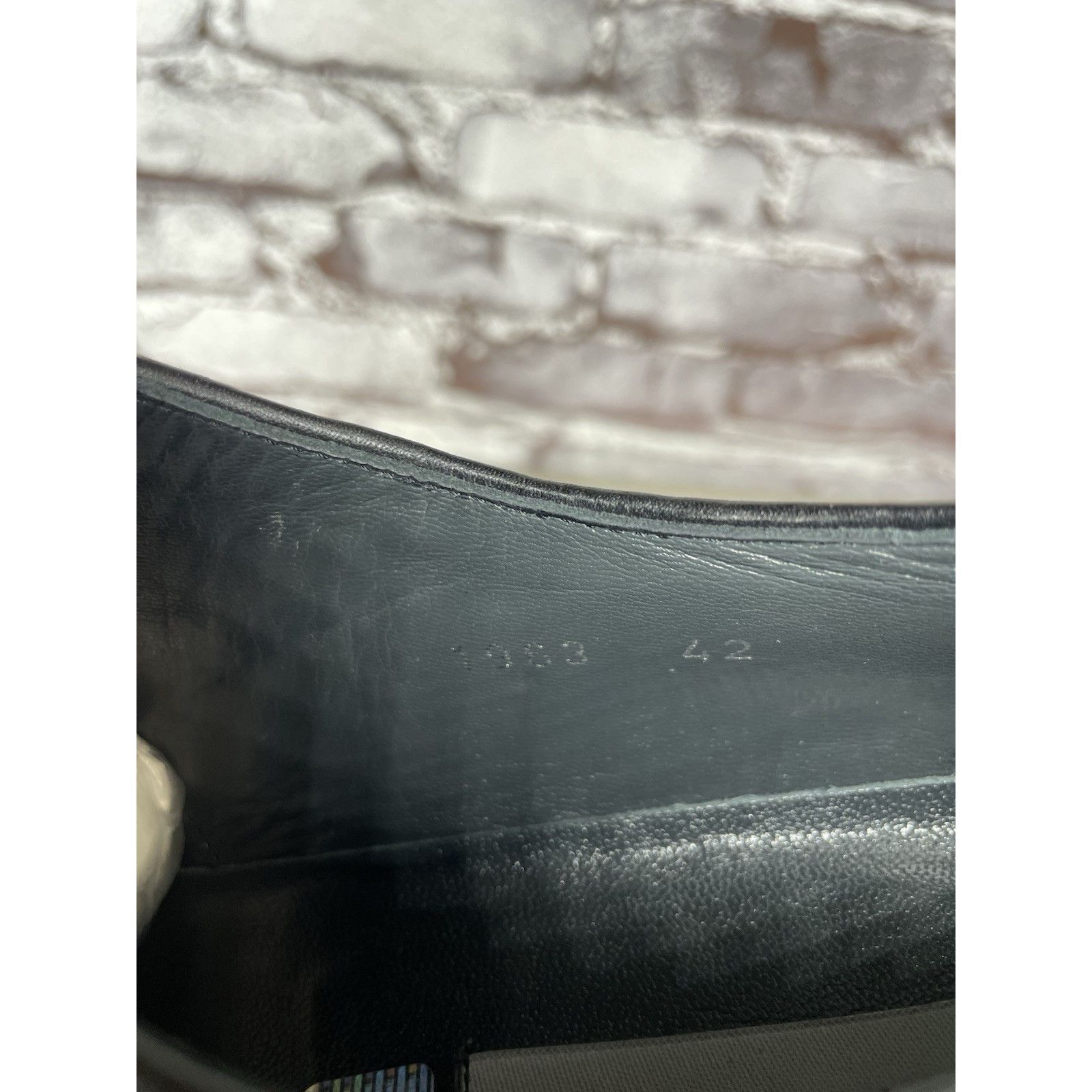 Other F. Crunell Vero Cuoio Black Leather Cap Toe Designer Dress S Size US 9 / EU 42 - 8 Thumbnail