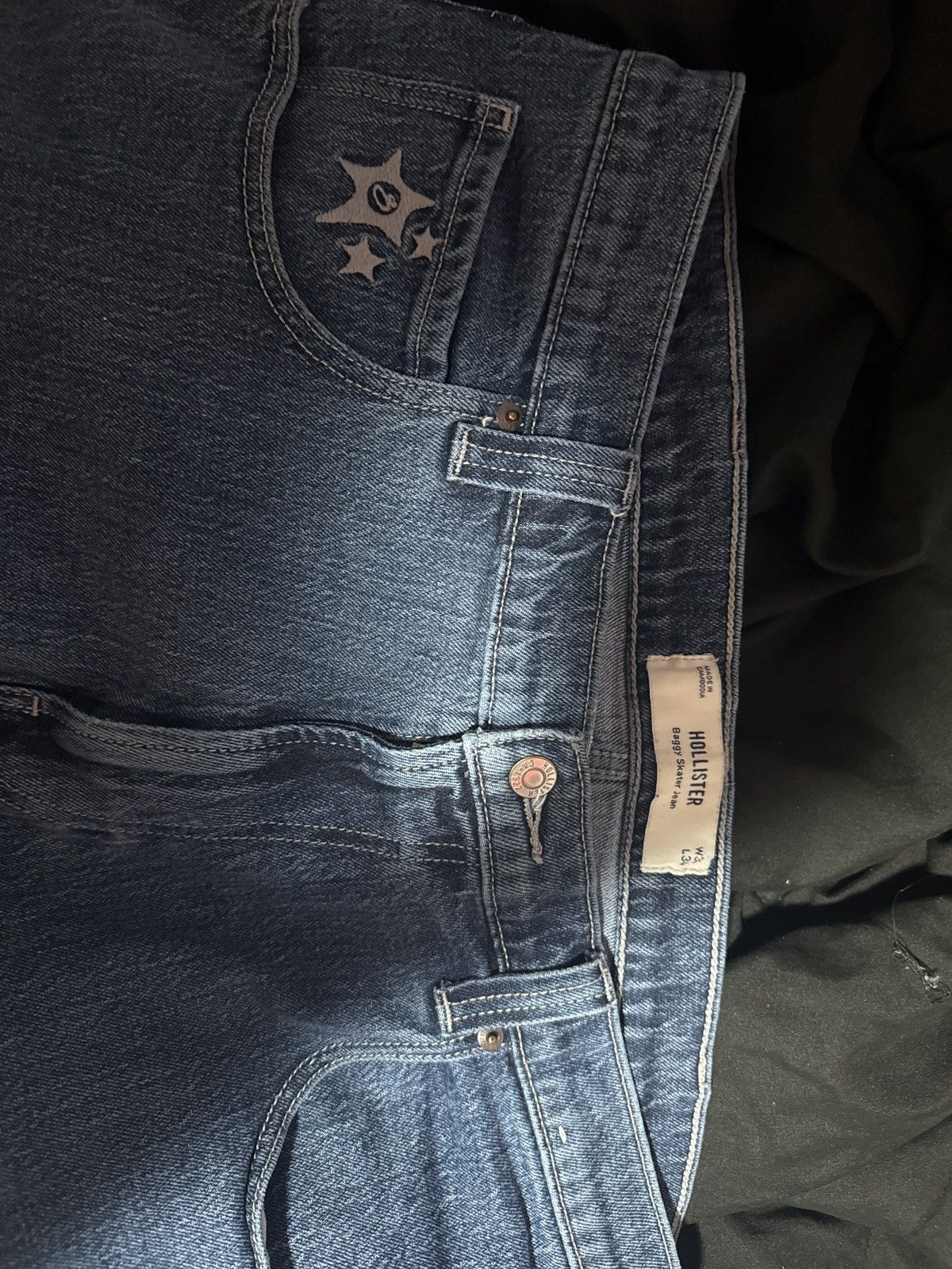 Hollister Hollister Navy blue baggy skater jeans Size US 36 / EU 52 - 3 Thumbnail