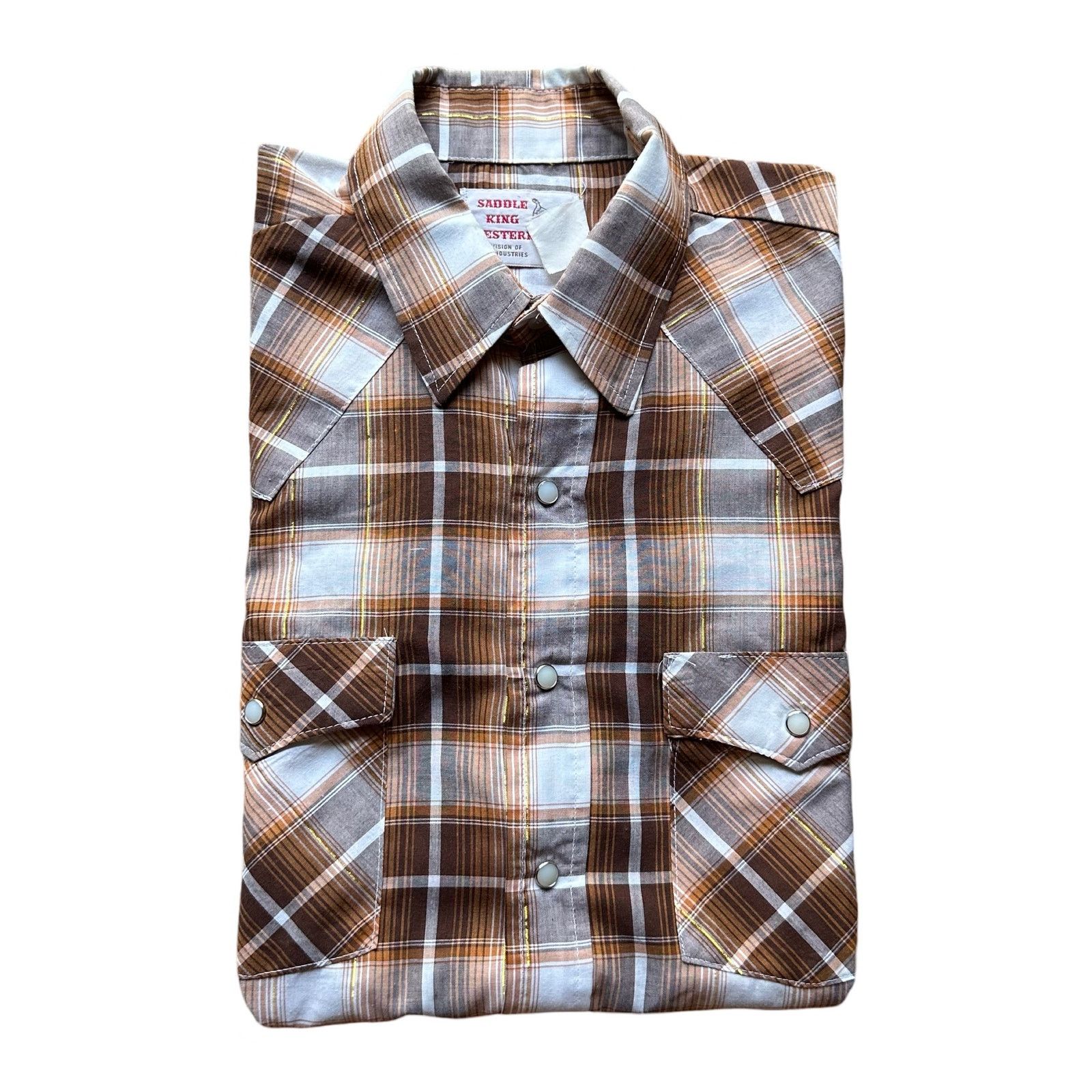 Other Vintage Saddle King Western SS Button Up Size L/XL GUC Size US XL / EU 56 / 4 - 3 Thumbnail