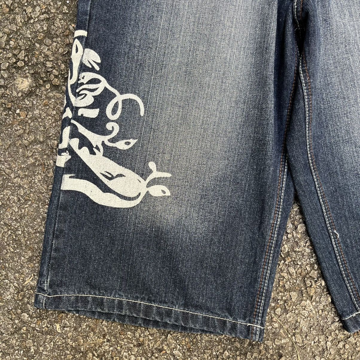 Southpole Baggy Jeans Y2K Faded Blue Plaiwox Jorts Skater Ecko Unltd Size US 32 / EU 48 - 3 Thumbnail
