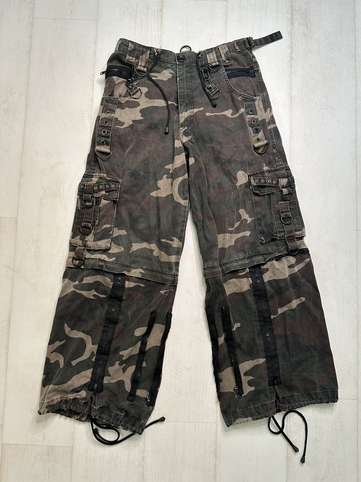 Vintage Hard Leather Stuff camo wide pants Size US 34 / EU 50 - 1 Thumbnail