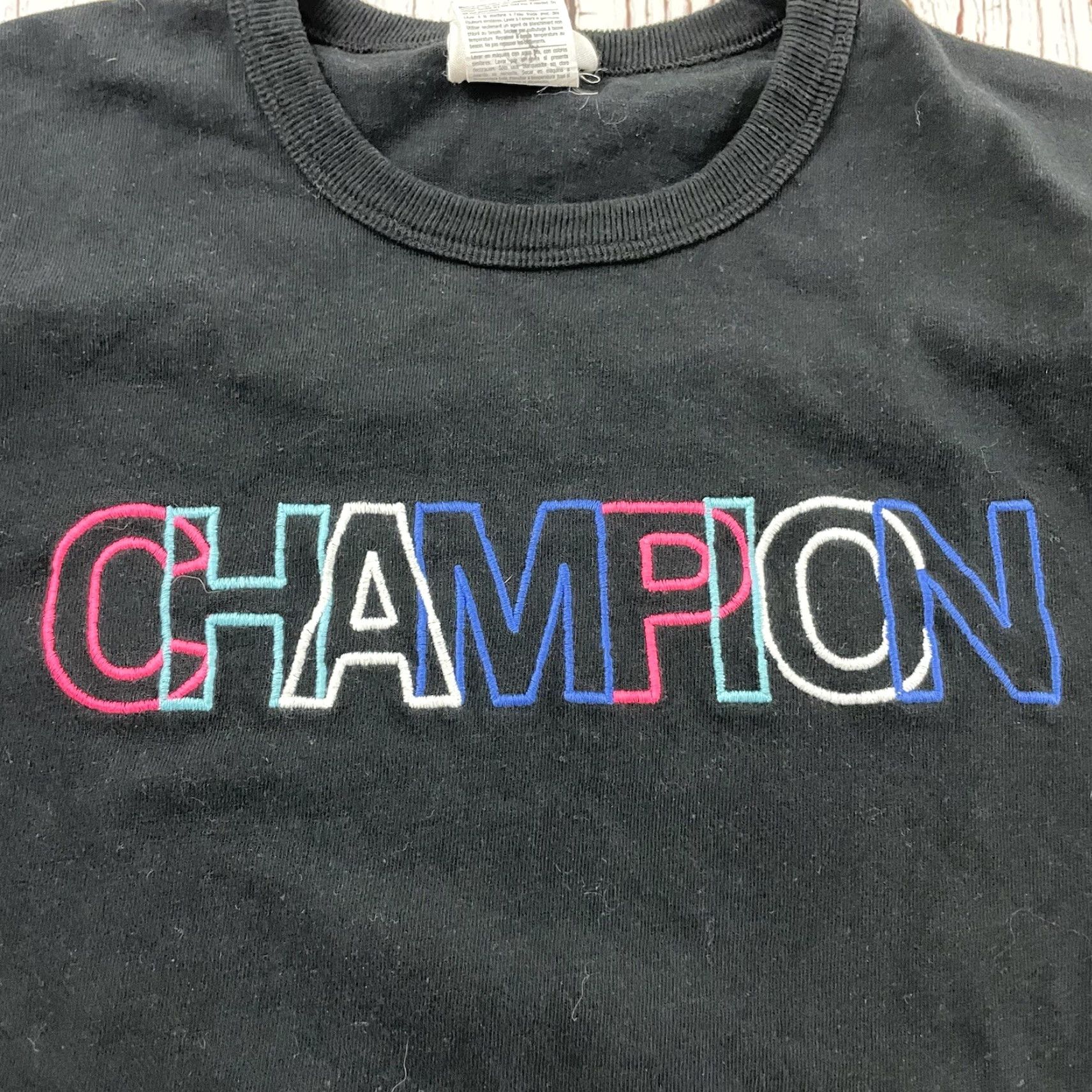 Champion Champion Shirt Men Small Black Embroidered Spellout Short Sleeve T-Shirt Size US S / EU 44-46 / 1 - 2 Thumbnail