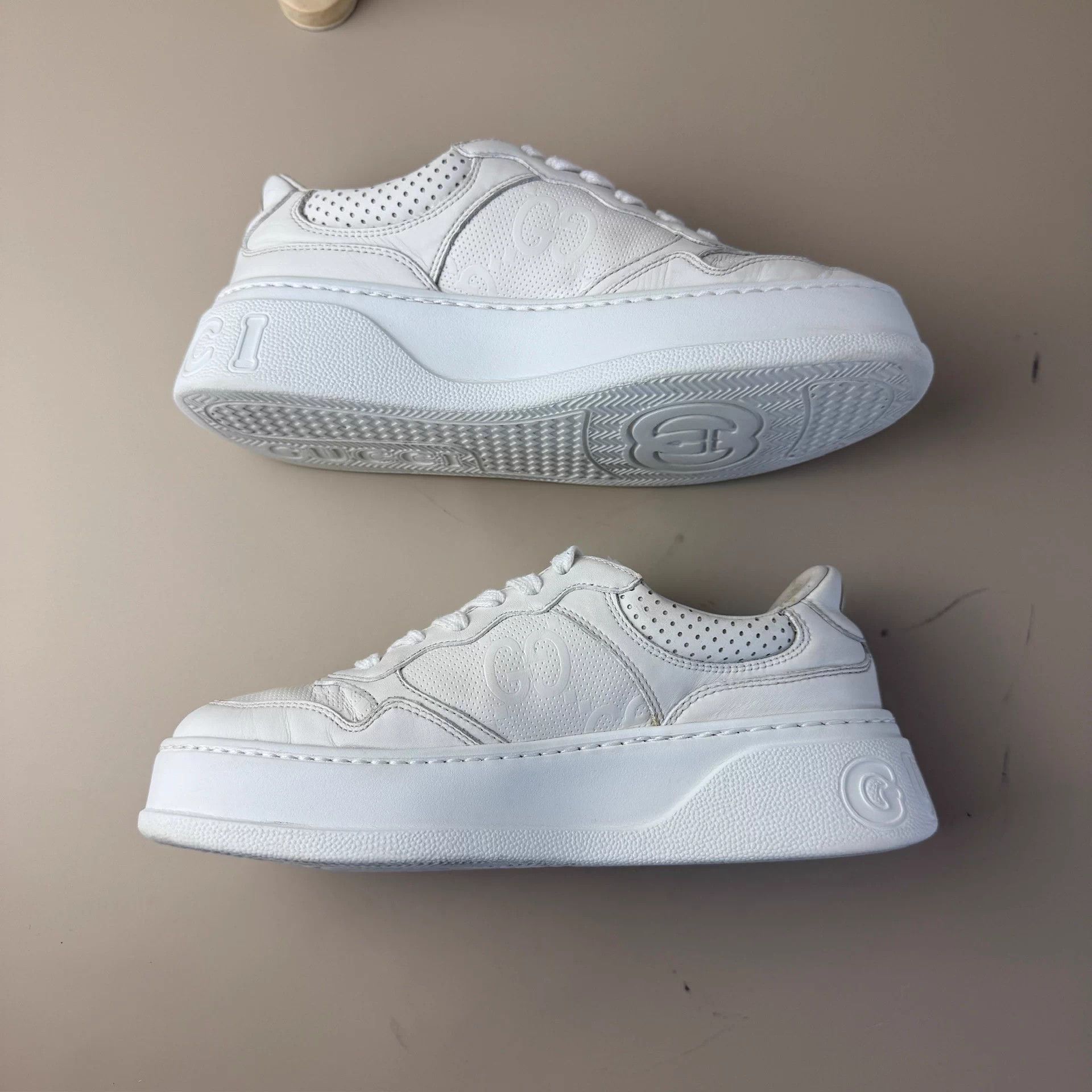 Gucci Gucci Platinum Double G Lace-up Sneakers Women's 37 Size US 6 / IT 36 - 4 Thumbnail