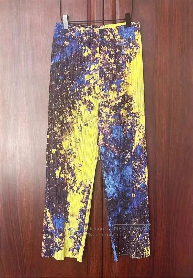 Issey Miyake Issey Miyake size:3 Starry Sky Straight-leg Pants Size 31" - 2 Thumbnail