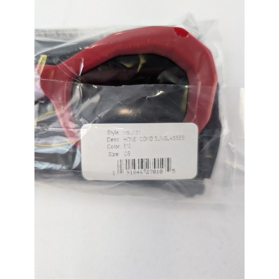 Amiri o1rshd1 Q:2 / Size: OS / Honey Comb Sunglasses in Red Size ONE SIZE - 10 Thumbnail