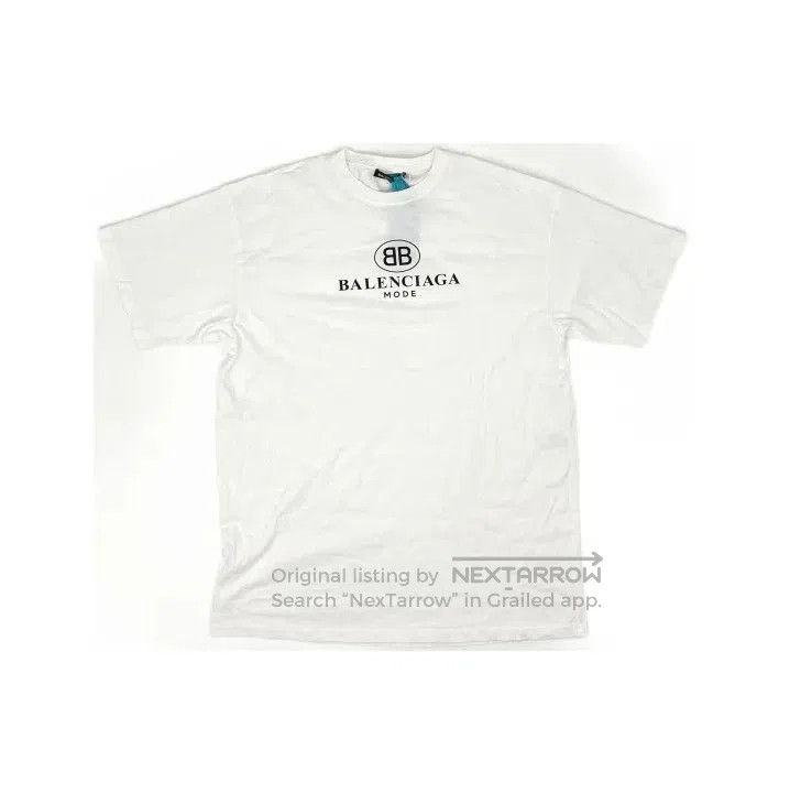 Balenciaga Balenciaga Logo Print White Short Sleeve T. Size US M / EU 48-50 / 2 - 2 Thumbnail