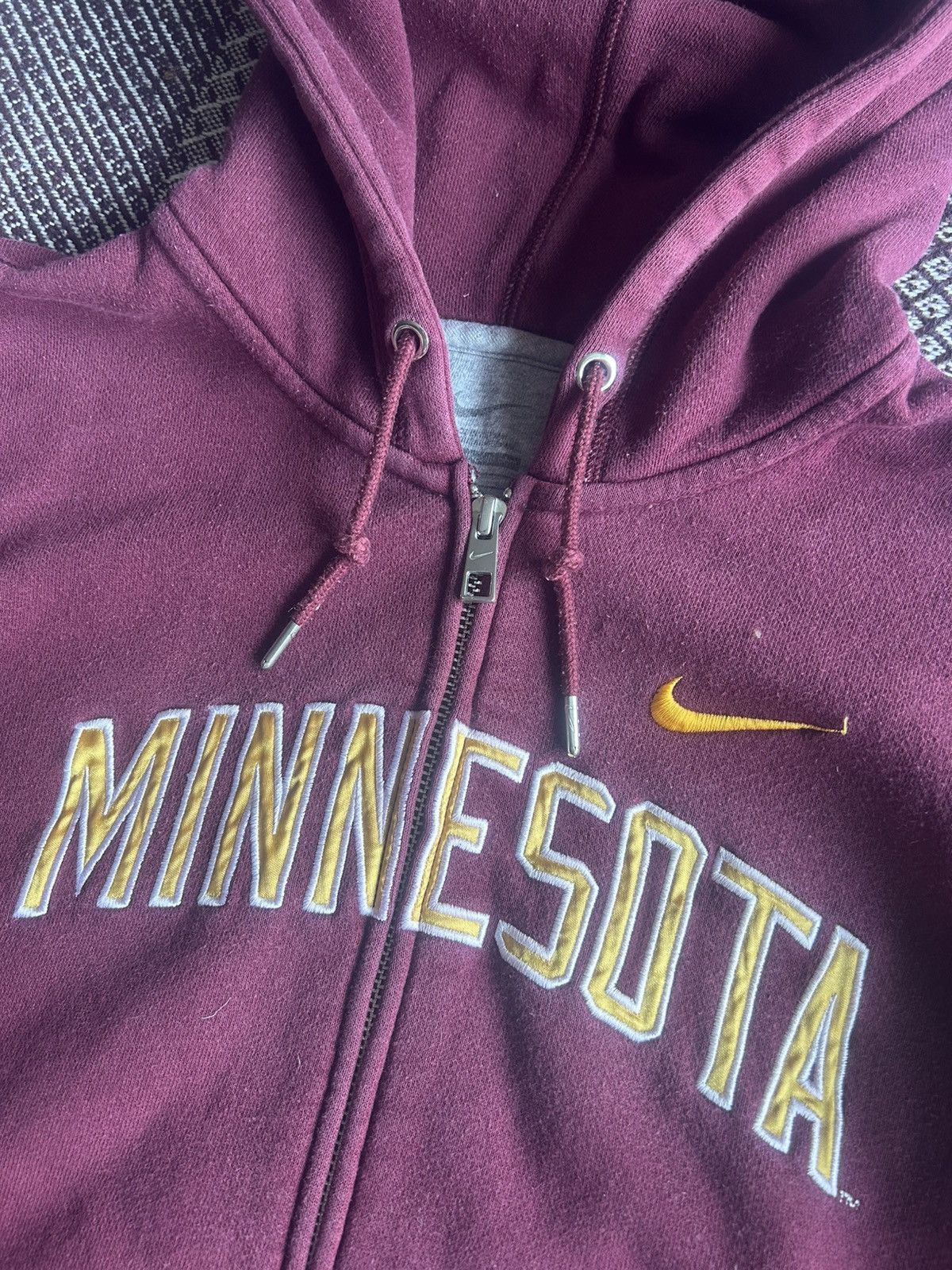 Nike × Vintage Vintage Nike Minnesota Streetwear Style Y2K Zip Up Hoodies Size S / US 4 / IT 40 - 7 Thumbnail