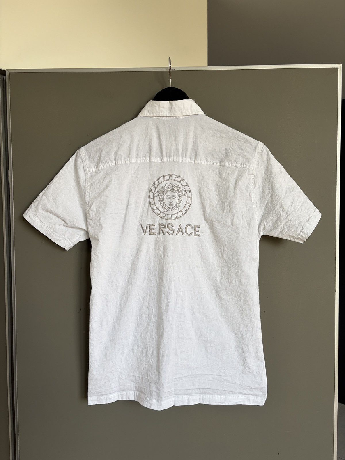 Vintage Versace Embroidered Short Sleeve Shirt