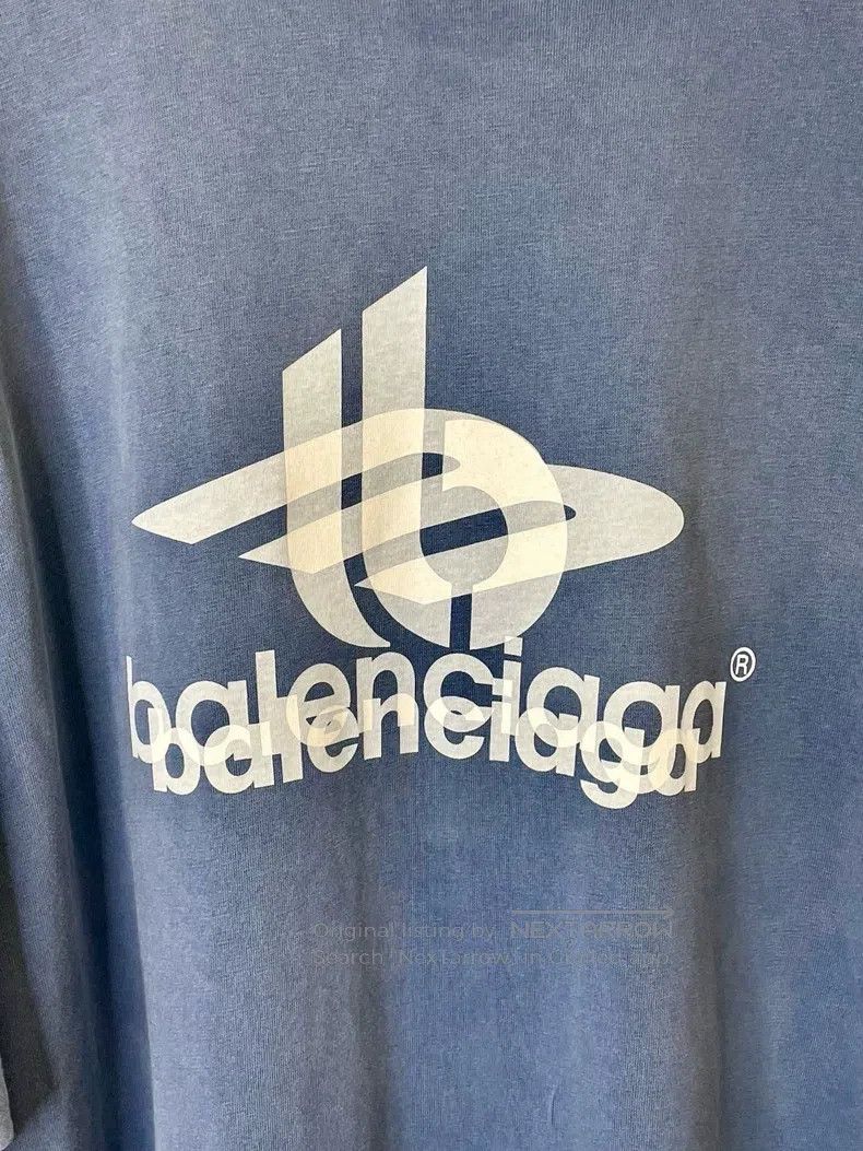 Balenciaga Balenciaga Letter Logo Printed Round Neck Short Sleeve T-S Size US XL / EU 56 / 4 - 3 Thumbnail