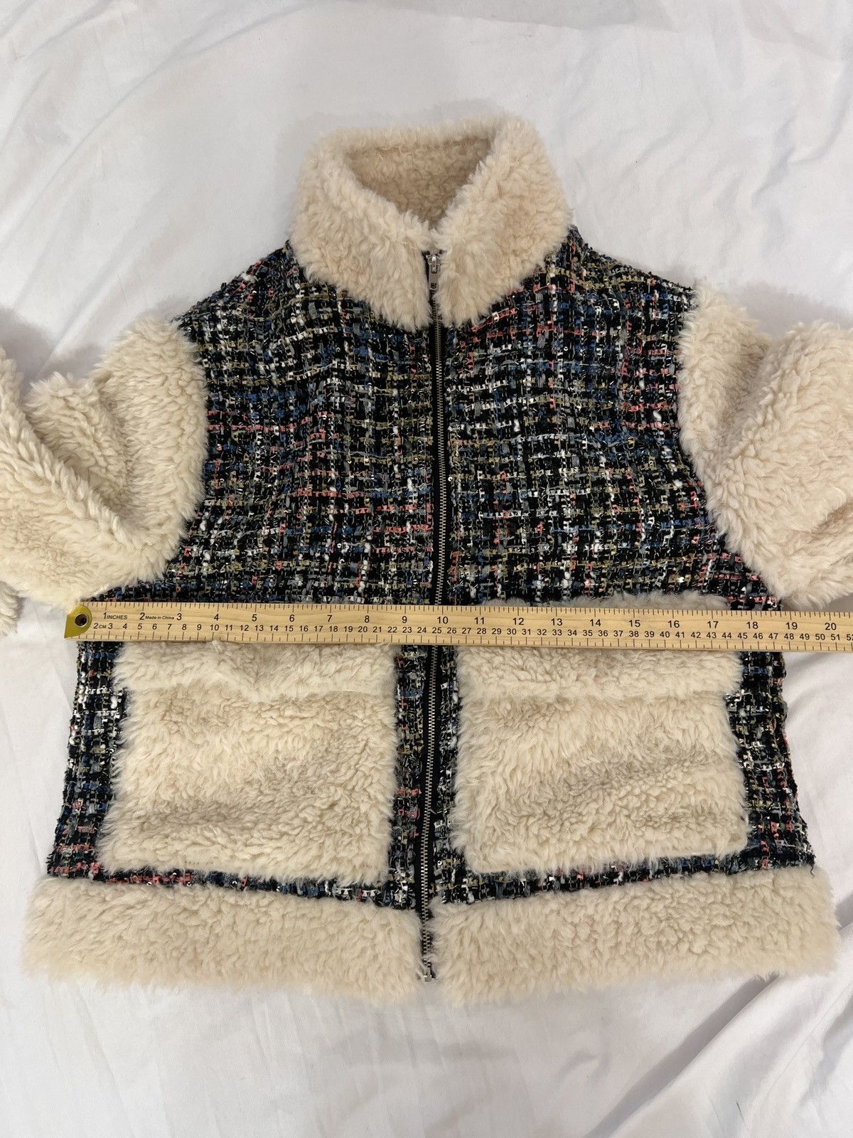 Kendall And Kylie Kendall & Kylie cream and black teddy jacket size S Size S / US 4 / IT 40 - 8 Thumbnail
