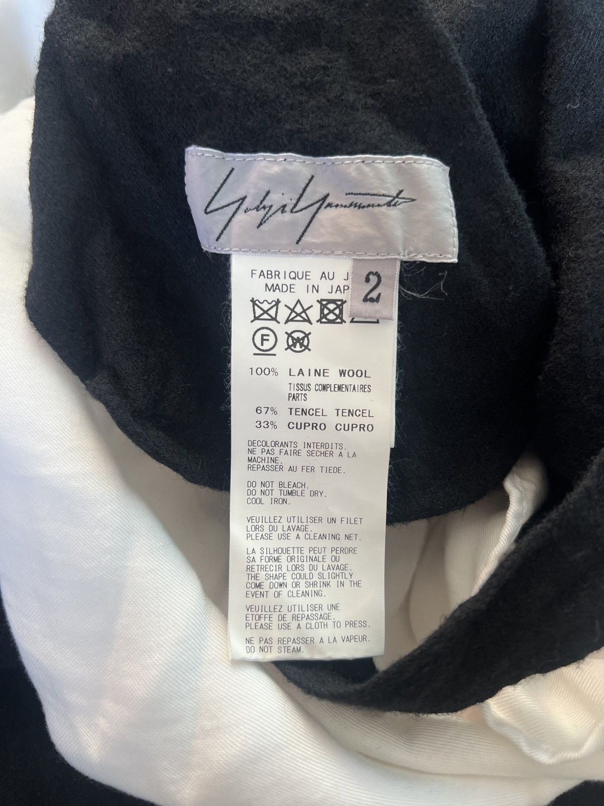 Yohji Yamamoto Yohji Yamamoto - Asymmetrical Black White Wide Skirt Pants Size 24" / US 00 / IT 34 - 6 Thumbnail