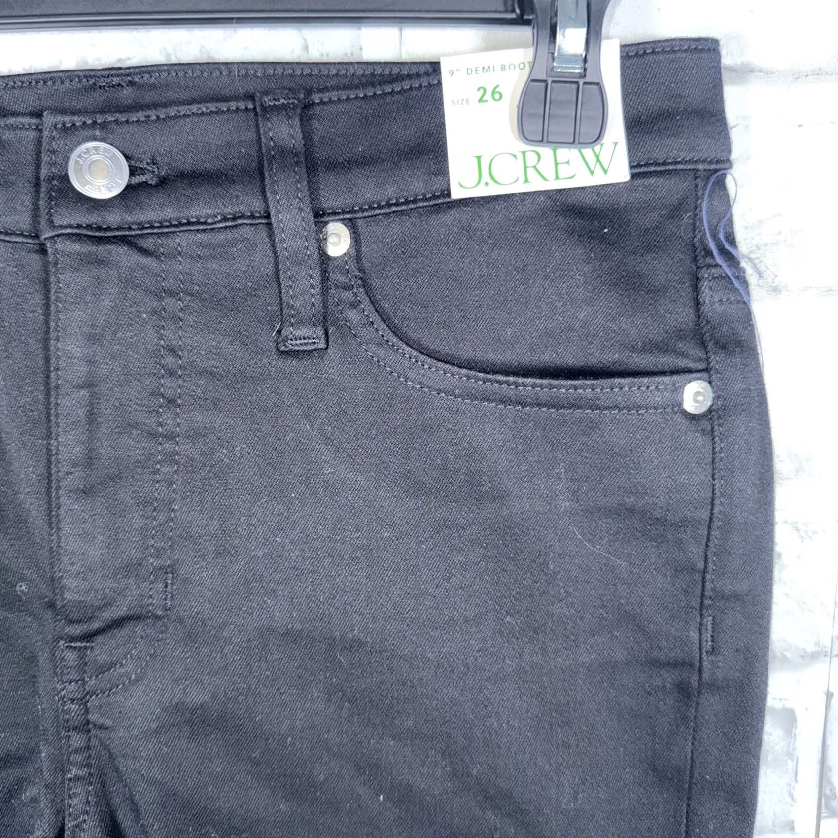 J.Crew NWT J. Crew Jeans Bootcut 9” Demi Black Womens 26x26 Size 26 Black Bootscut? Size 26" / US 2 / IT 38 - 2 Thumbnail