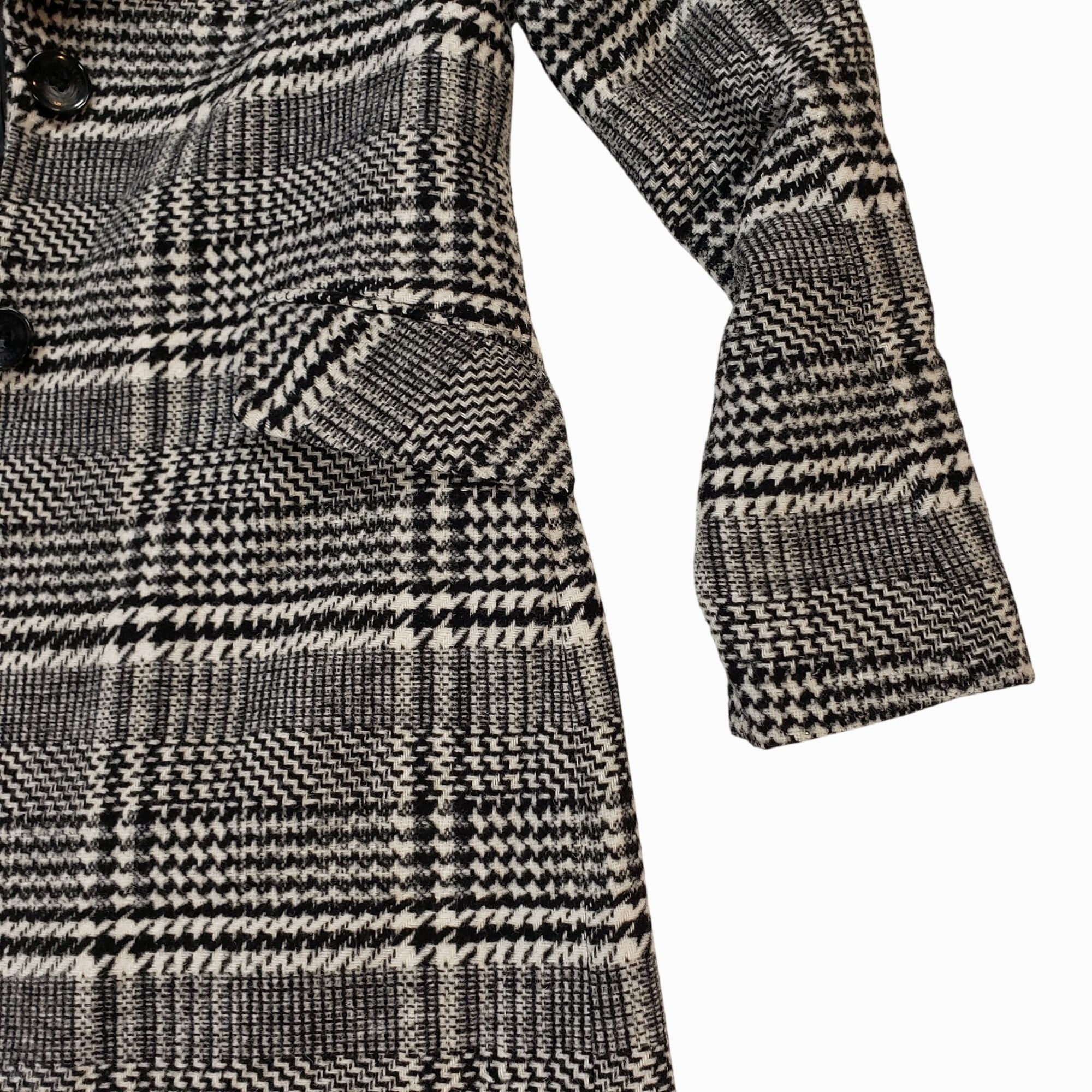 Sam Edelman Sam Edelman Two Button Houndstooth Plaid Wool Long Blazer Co Size S / US 4 / IT 40 - 5 Thumbnail