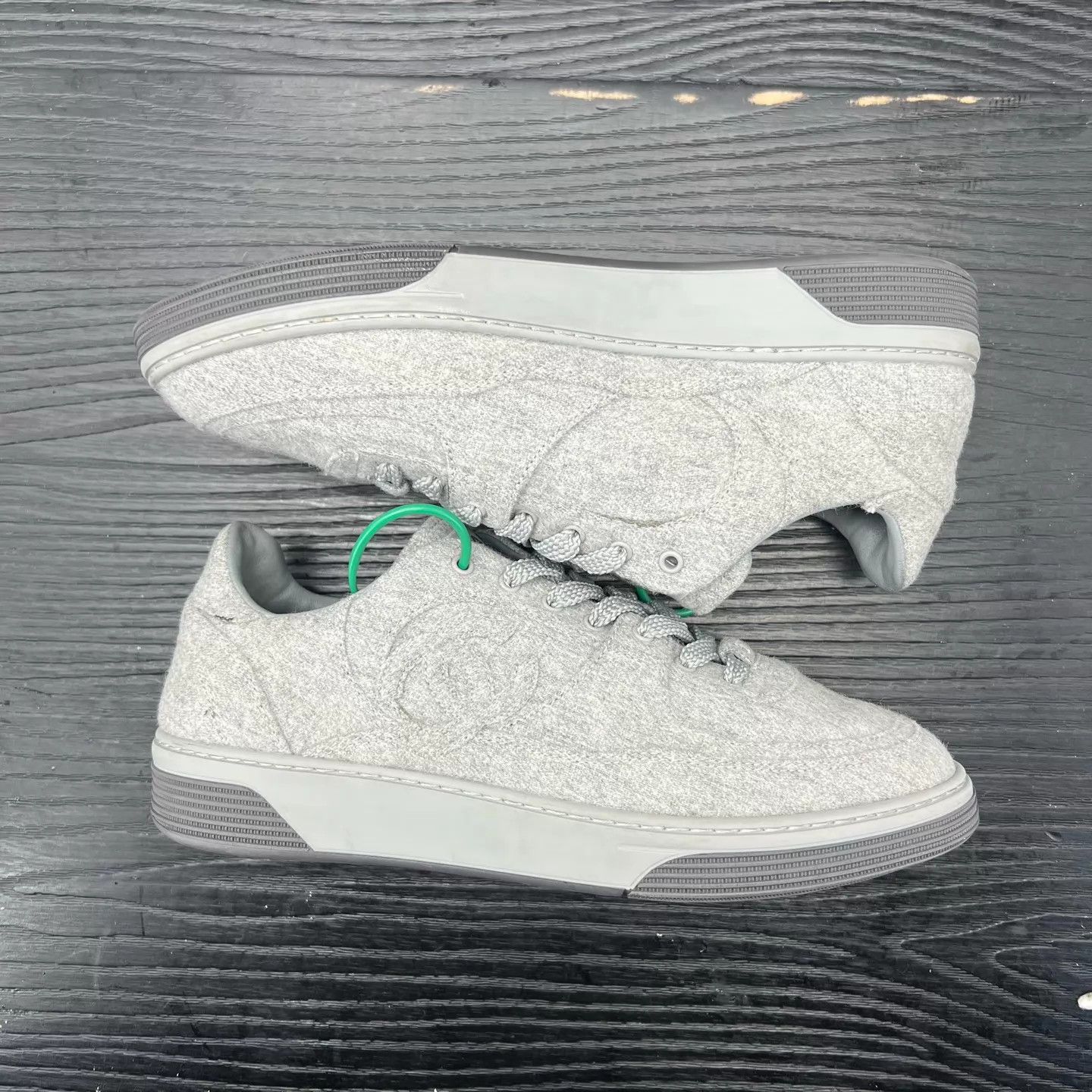 Chanel Chanel 24b Wool Gray 38.5 Size US 8 / IT 38 - 3 Thumbnail
