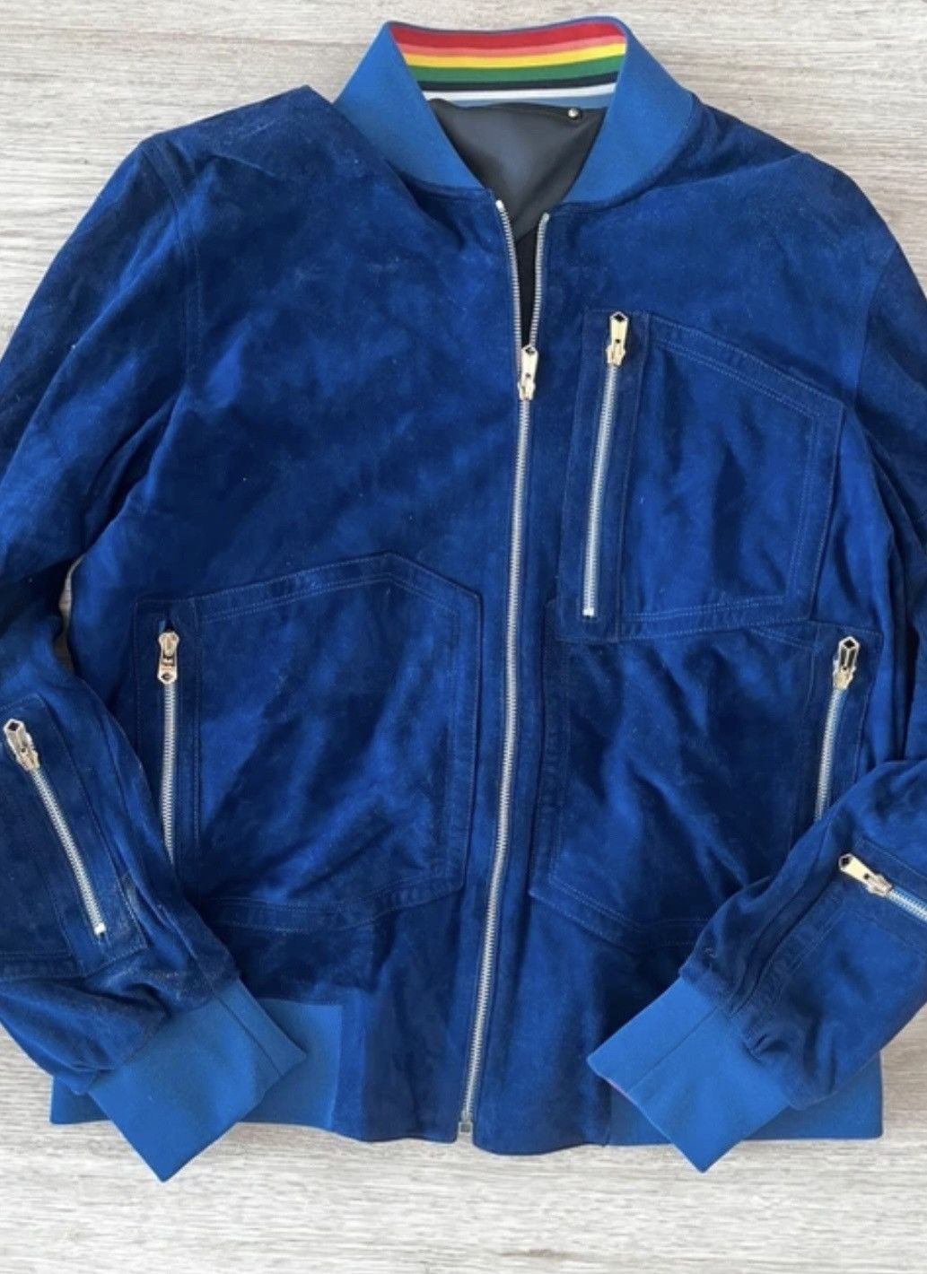 Paul Smith Paul smith suede jacket in blue Size US L / EU 52-54 / 3 - 1 Thumbnail
