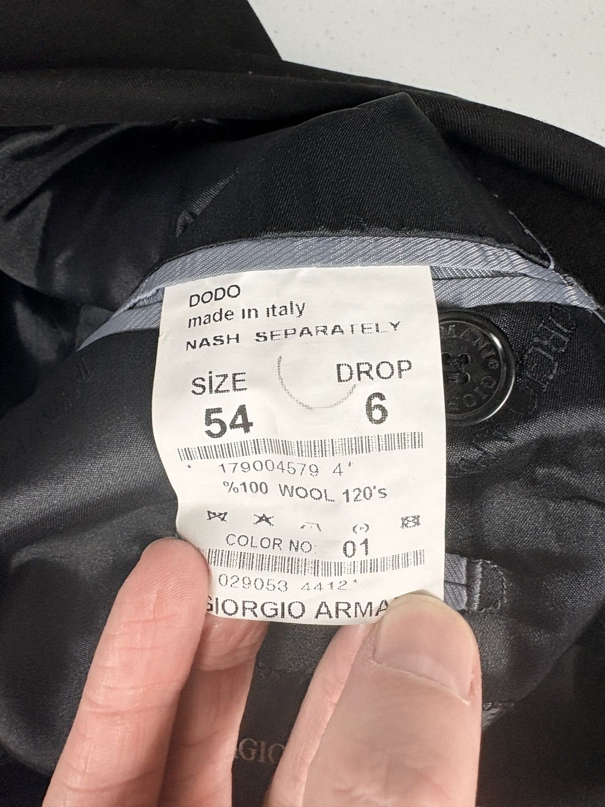 Giorgio Armani Giorgio Armani Blazer Jacket 44R Black 100% Wool 3 Button Size 44R - 7 Thumbnail