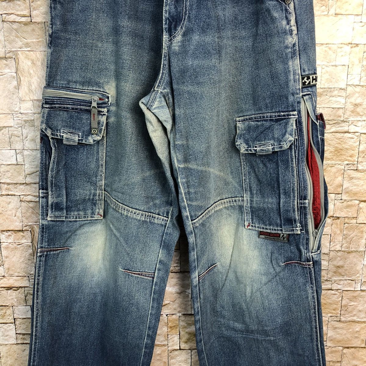 Hobo Hobo Blue Denim utility Cargo Multipocket Pants #A433 Size US 30 / EU 46 - 6 Thumbnail