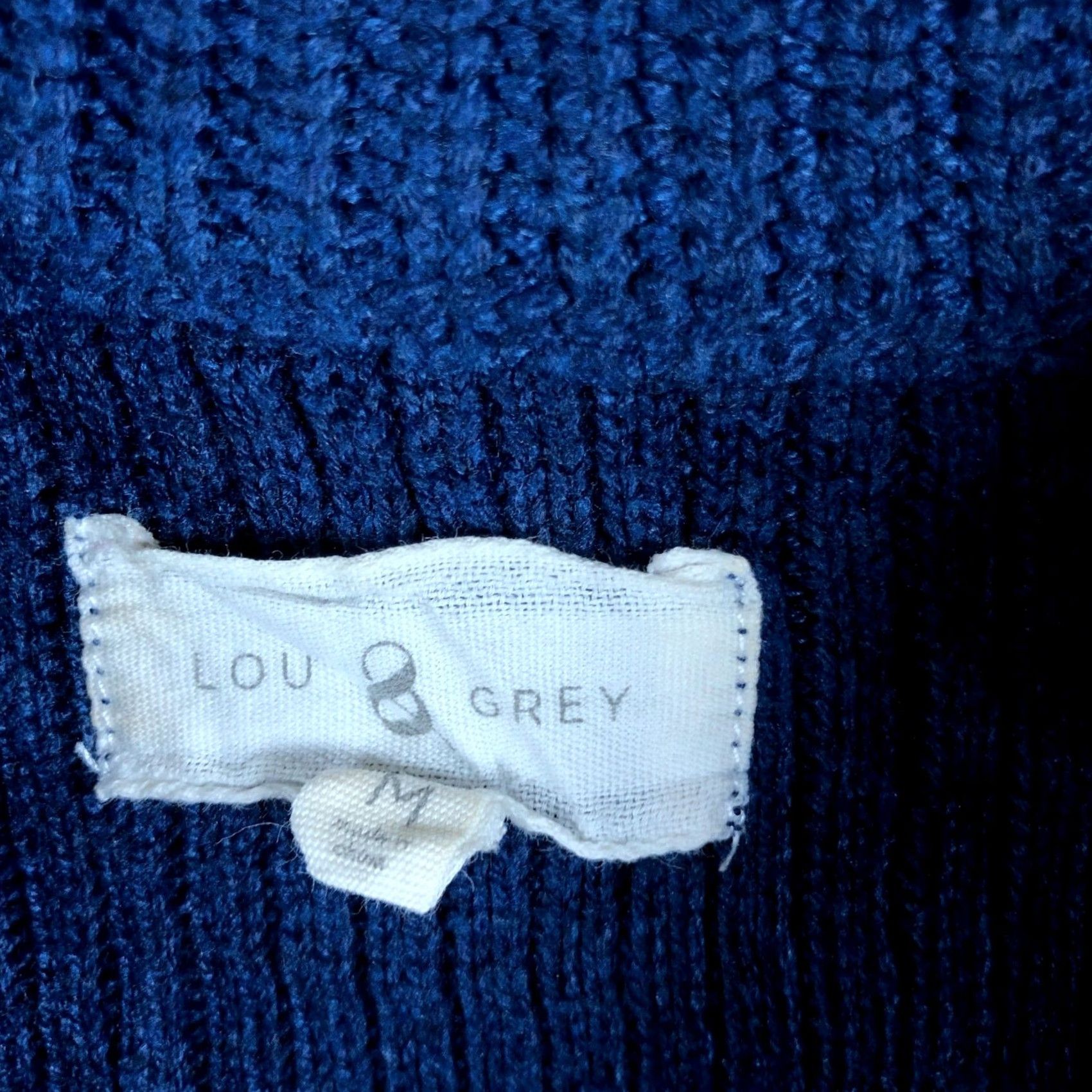 Lou & Grey Lou & Grey Womens Sweater Blue Mock Neck Long Sleeve Nylon Blend Medium Size M / US 6-8 / IT 42-44 - 6 Thumbnail