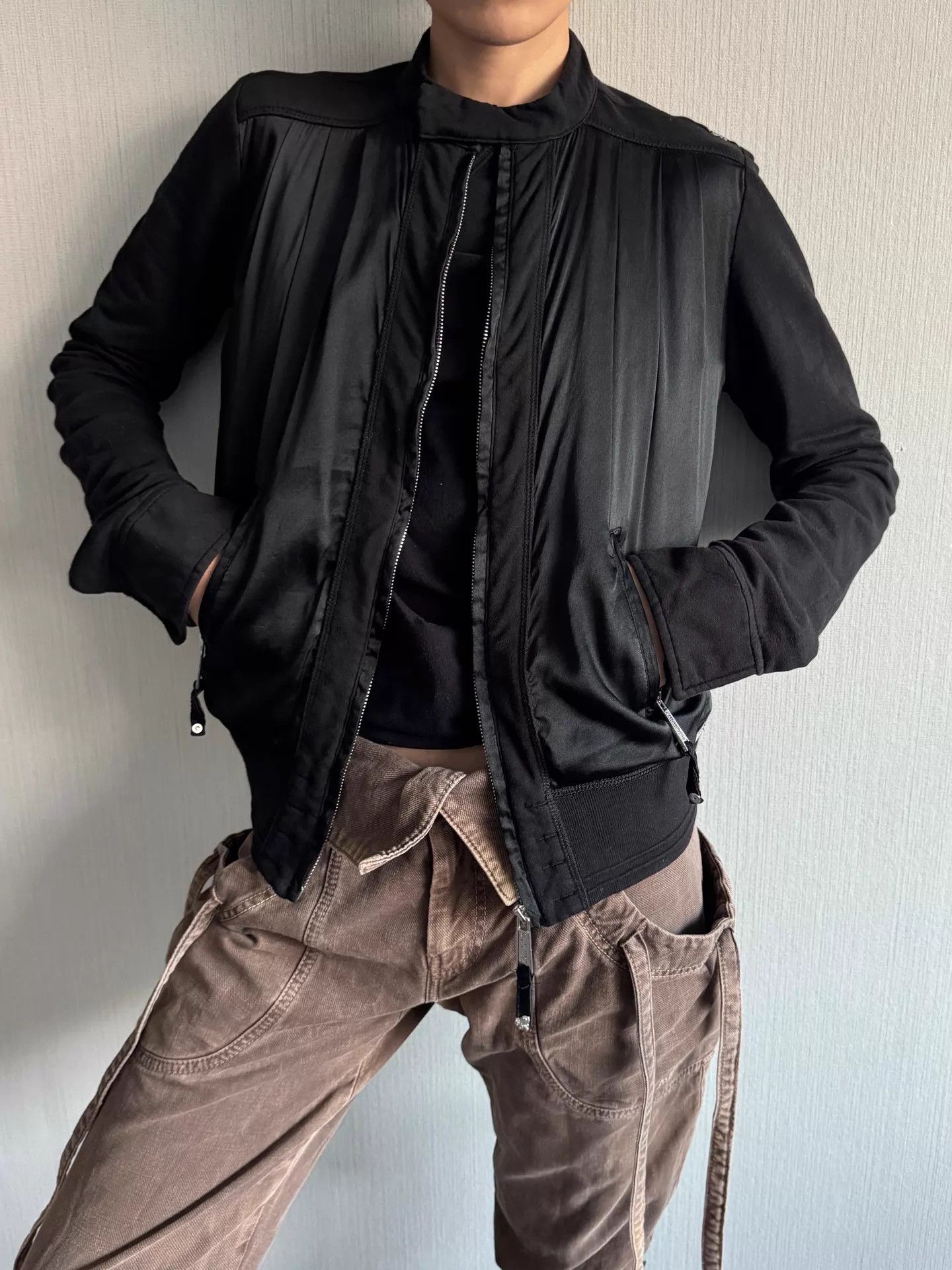 Vintage Vintage Italian Silk Paneled Back Printed Racing Jacket S Size S / US 4 / IT 40 - 4 Thumbnail