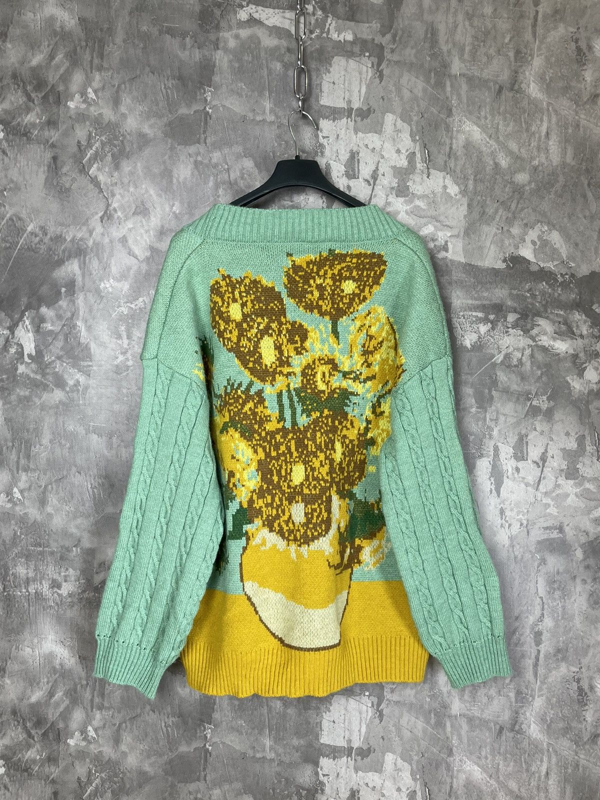 Other Avant Garde Oversized Cardigan Sunflower Logo Sweater Size L / US 10 / IT 46 - 9 Thumbnail