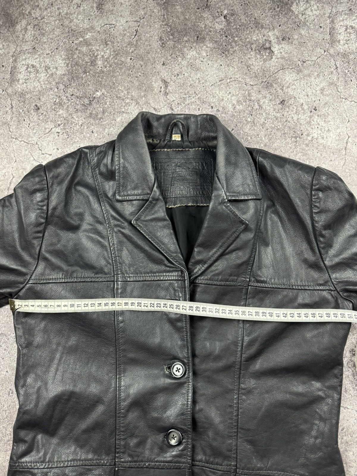 Japanese Brand Rick Owens STYLE Avant Garde Leather Opium Jacket Coat Y2K Size M / US 6-8 / IT 42-44 - 8 Thumbnail