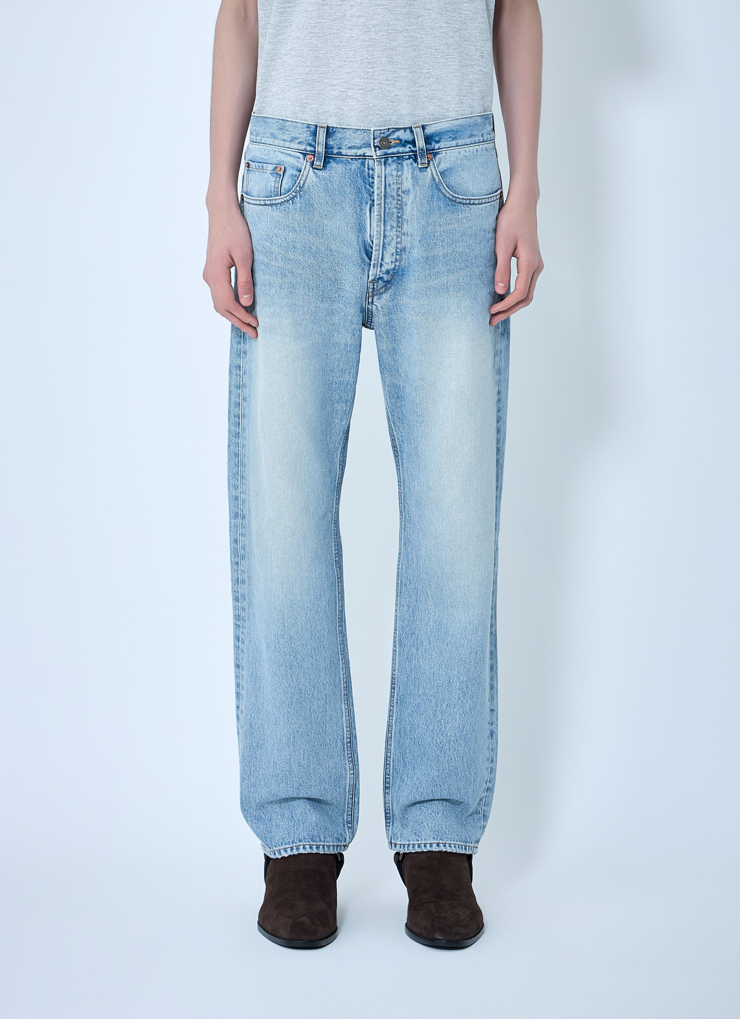 Saint Laurent Paris Loose Straight Mid-Rise Jeans Size US 30 / EU 46 - 1 Thumbnail