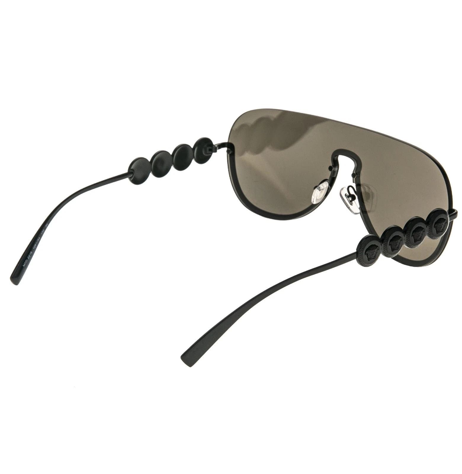 Versace VERSACE VE2215 2215 Black Coin Medusa Stud Gold Sunglasses Size ONE SIZE - 6 Thumbnail