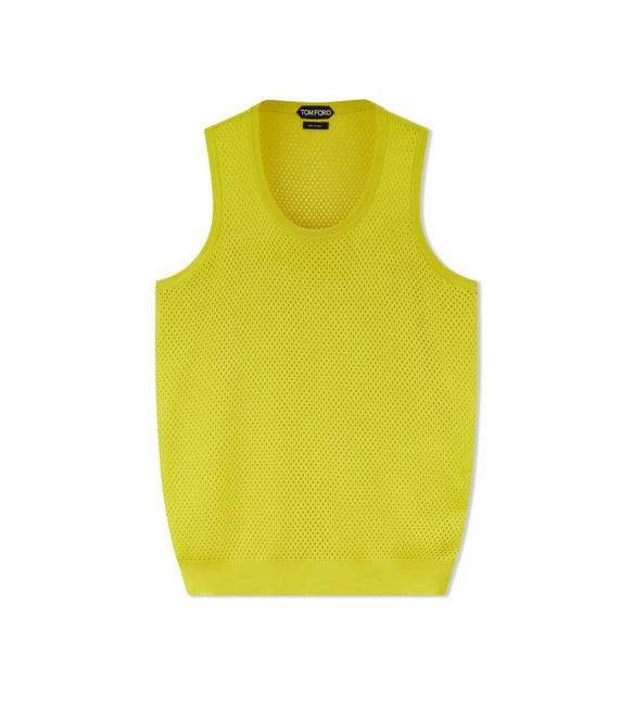 Tom Ford o1loc1c1024 KCN003 Knitted Vest in Lemon Size US M / EU 48-50 / 2 - 1 Thumbnail