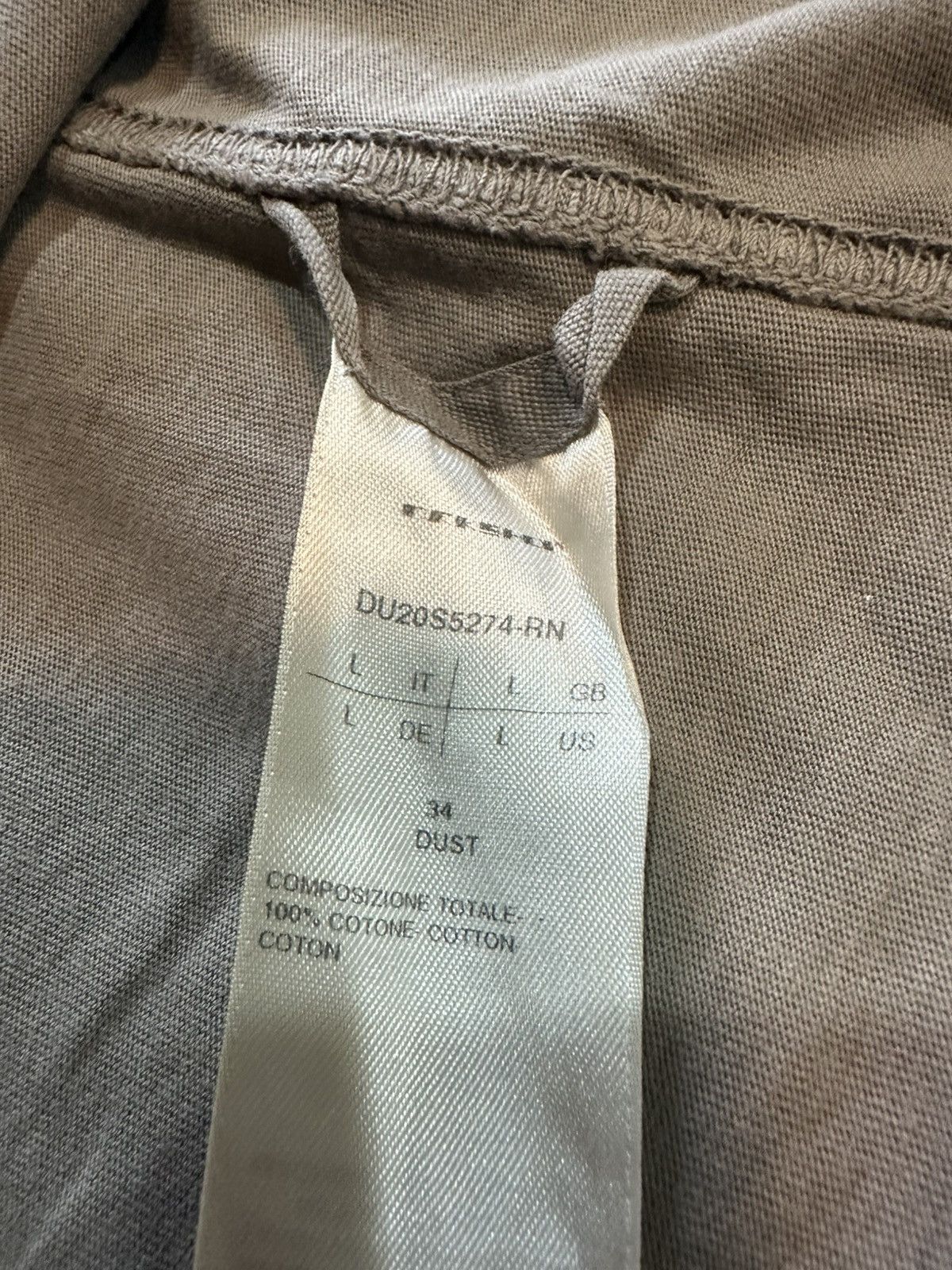 Rick Owens Drkshdw XL Rick Owens DRKSHDW Oversized Dust T-Shirt Size US XL / EU 56 / 4 - 3 Thumbnail