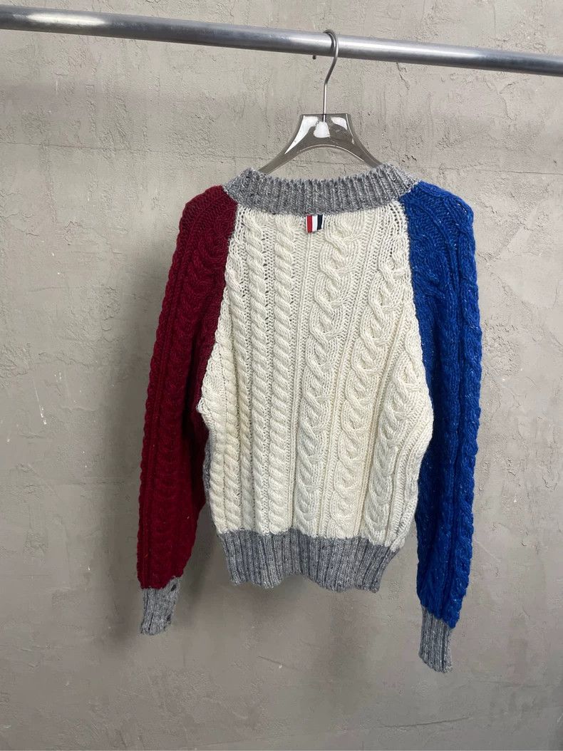 Thom Browne Thom Browne White and gray arms blue and red color-blocked Size US XS / EU 42 / 0 - 2 Thumbnail