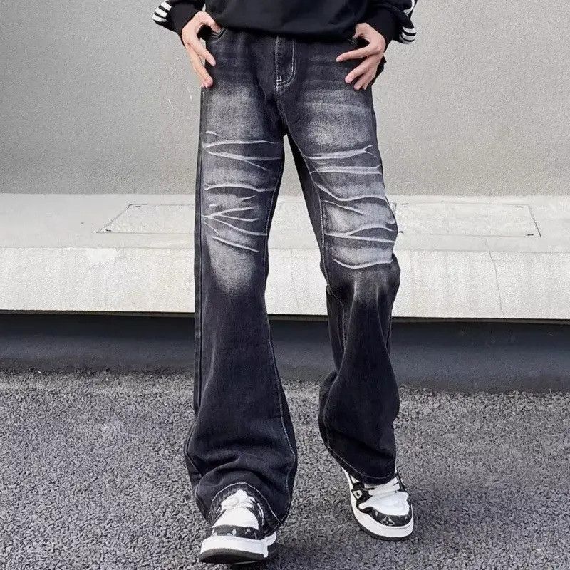 Japanese Brand Retro loose wide leg high street jeans Size US 32 / EU 48 - 3 Thumbnail