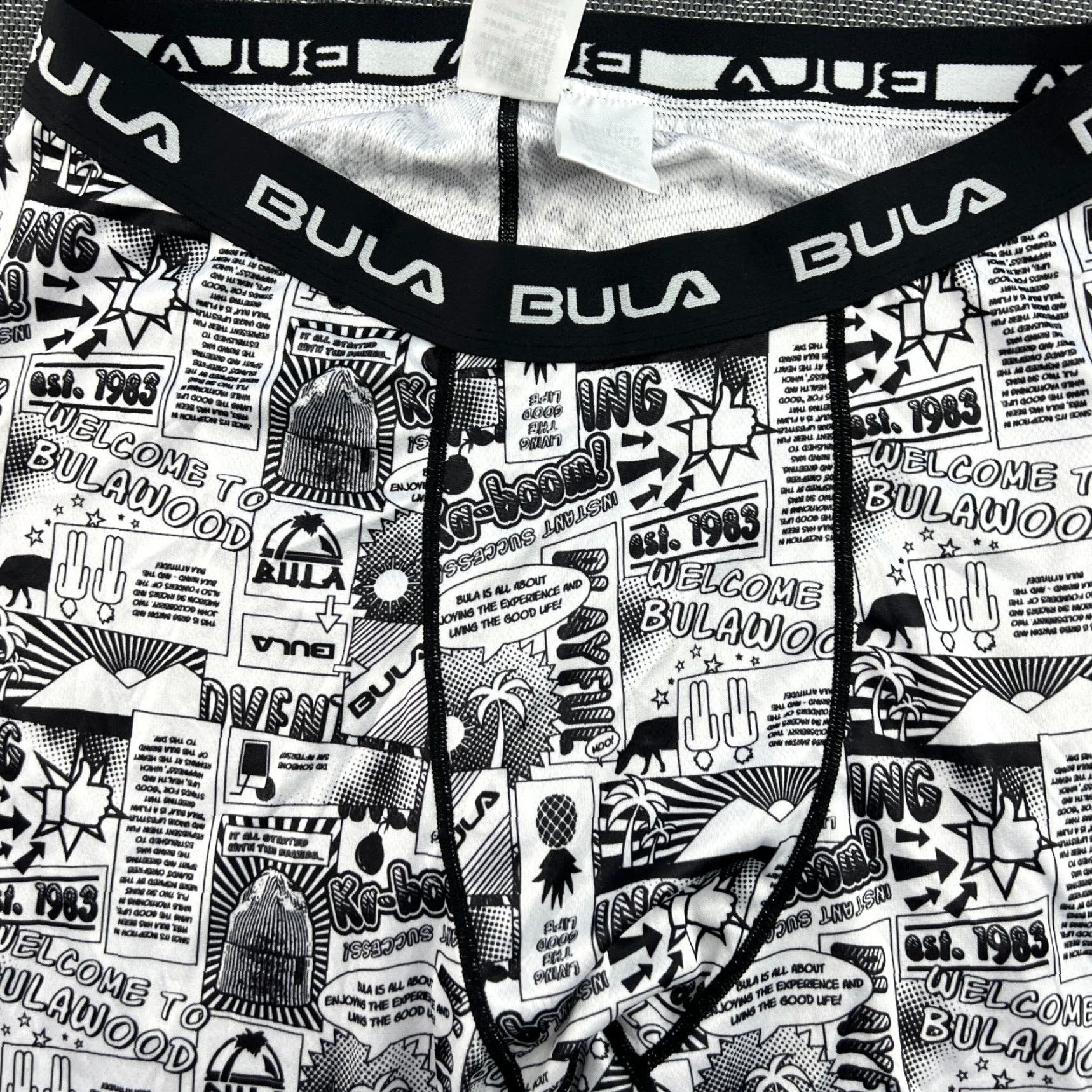 Vintage BULA Base Layer Pants Mens Medium Outdoor Sports Hiking Thermal White Black Track Pants Athletic Activewear Clothing Unisex Adults Mens Size US 31 - 6 Thumbnail