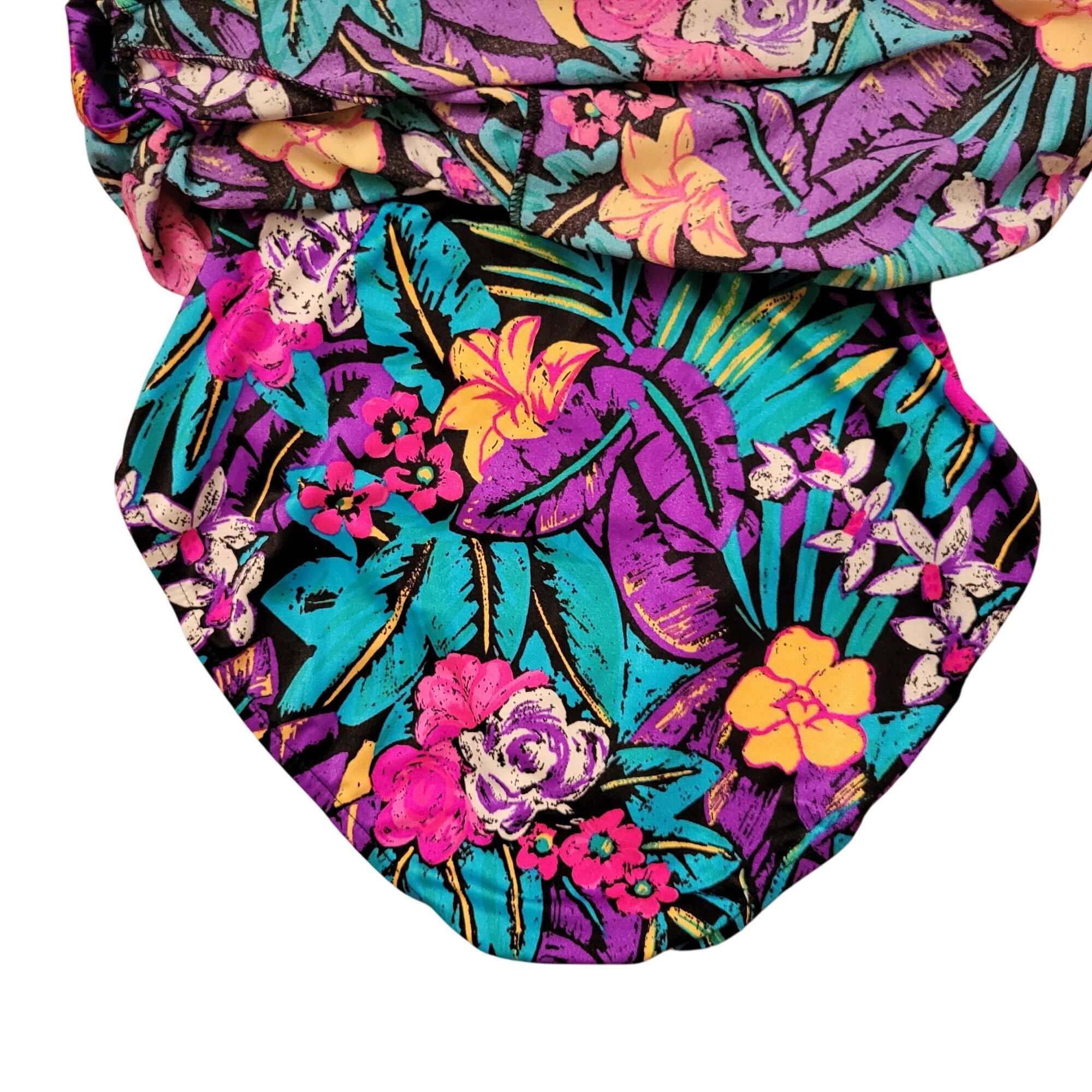 Vintage Vintage Mainstream Floral Swimsuit 10 Full Coverage One Piec Size ONE SIZE - 9 Thumbnail