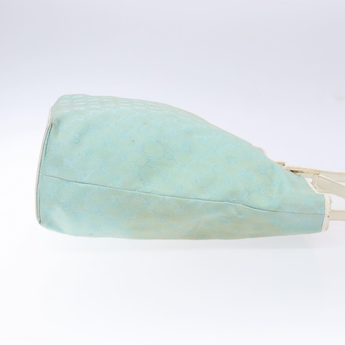 Gucci GUCCI GG Canvas Tote Bag Turquoise Blue Gold 002 002 Size ONE SIZE - 4 Thumbnail