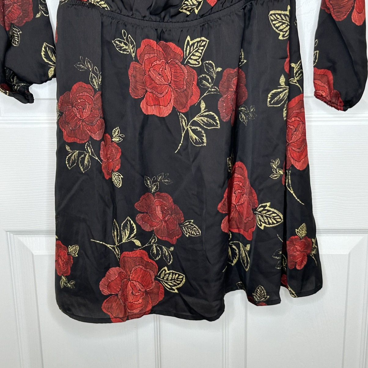 Other Cupcakes & Cashmere Red and Black Floral Halter Dress Size M Size M / US 6-8 / IT 42-44 - 7 Thumbnail