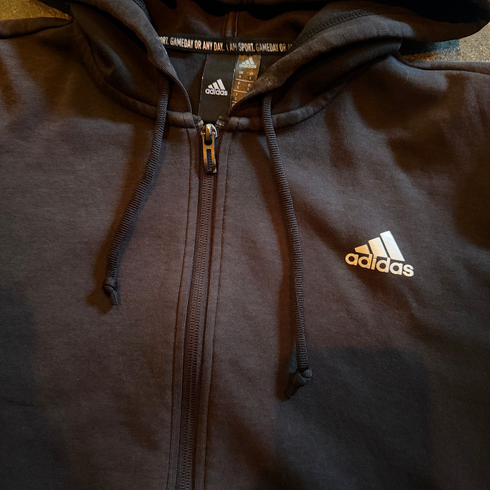 Adidas Adidas Men's Essentials 3-Stripes zip up fleece hoodie Size US S / EU 44-46 / 1 - 3 Thumbnail