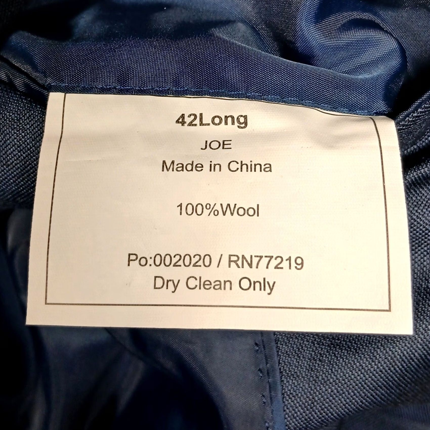 Joseph Abboud VINTAGE: No - Joseph Abboud JOE Wool Blazer Men 42L Blue Two Button Sport Coat Size 42R - 5 Thumbnail