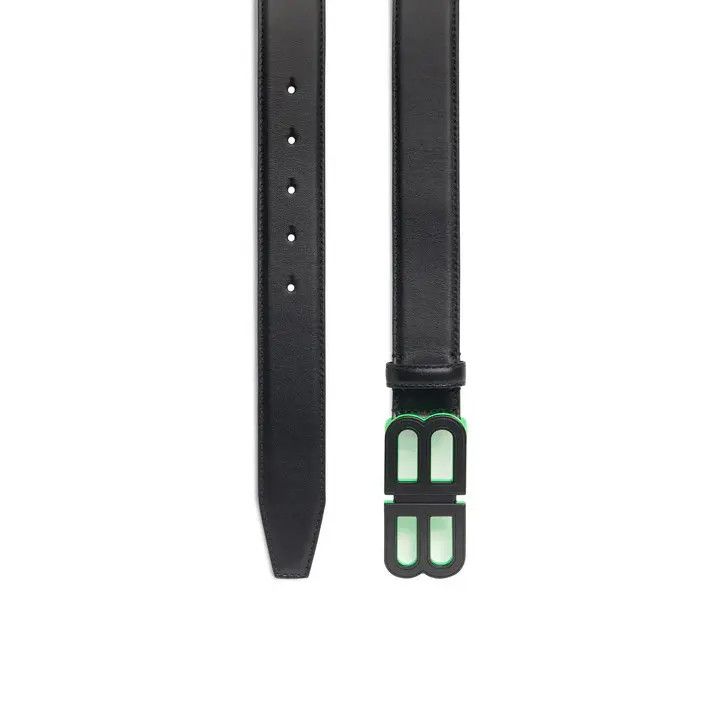 Balenciaga o1bcso1str0125 Size: 105 / BB Hourglass Large Belt in Black Size 40 - 1 Thumbnail