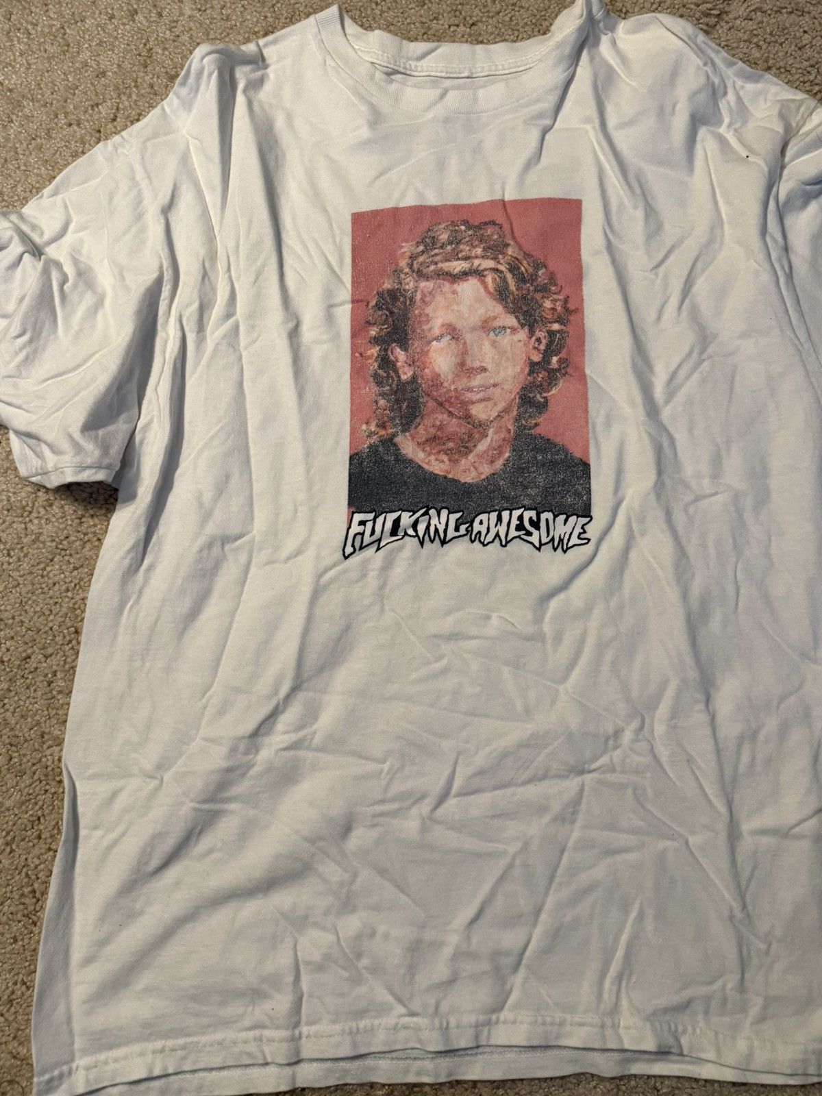 Fucking Awesome FA Jason Dill Sketch Photo Logo T Shirt XL
